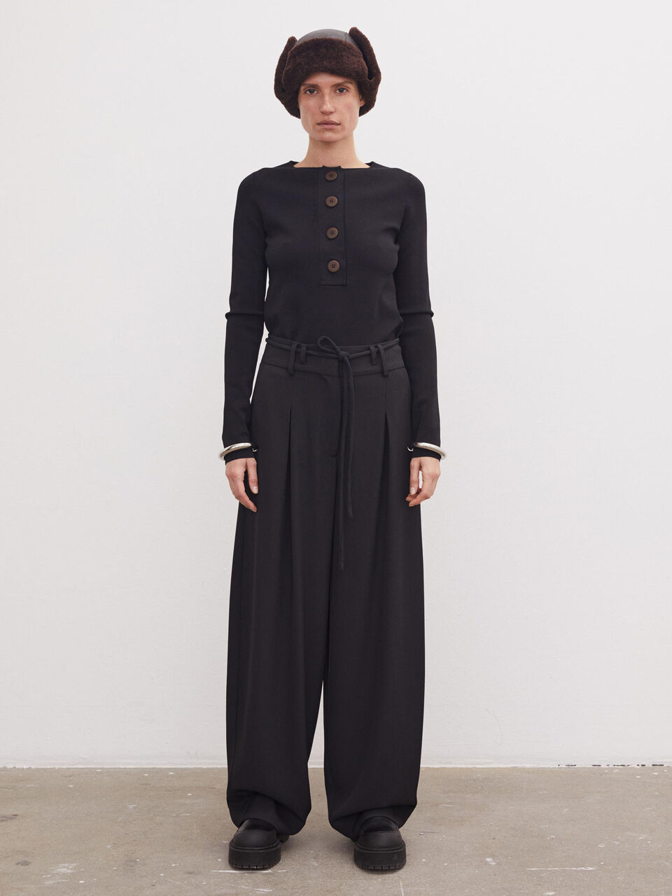 Povilo wide-leg twill trousers Povilo wide-leg twill trousers
