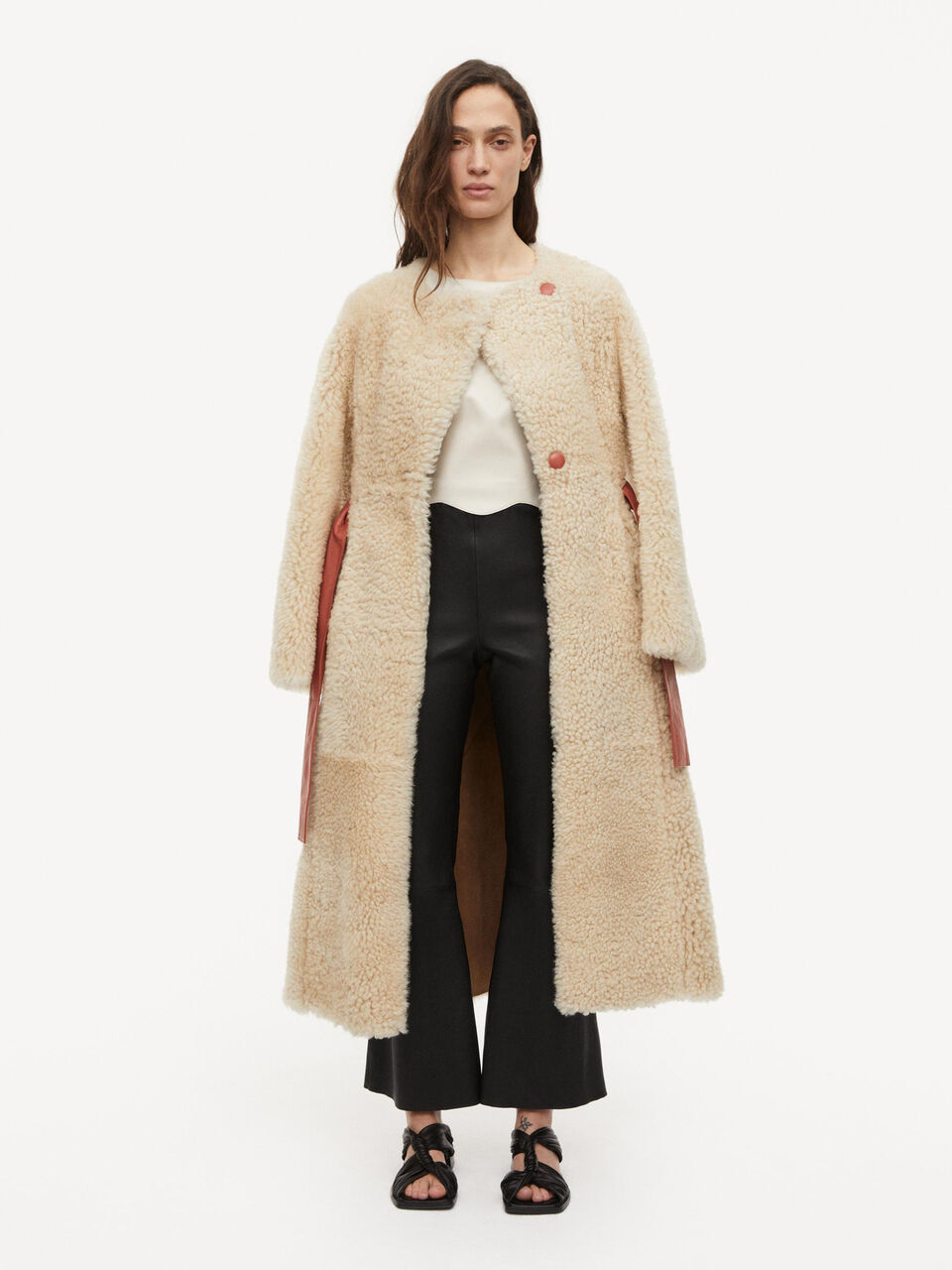 Evyline cropped leather trousers Evyline cropped leather trousers