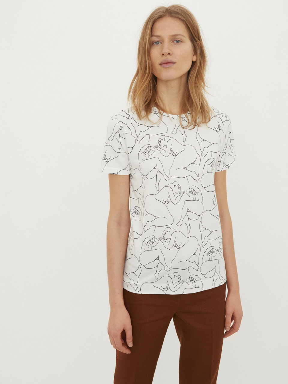 Mønstret T-shirt Mønstret T-shirt