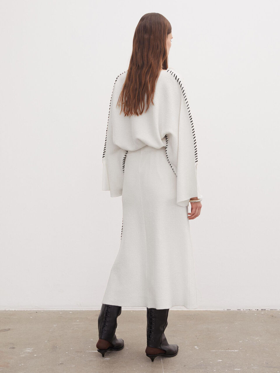 Bivana contrast-stitch skirt Bivana contrast-stitch skirt