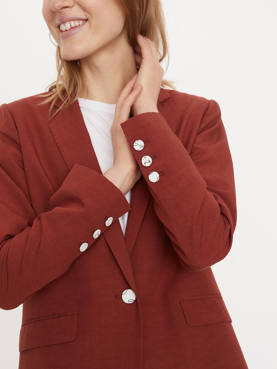 Linen-blend blazer Linen-blend blazer