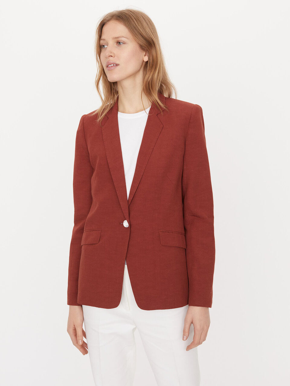 Linen-blend blazer Linen-blend blazer