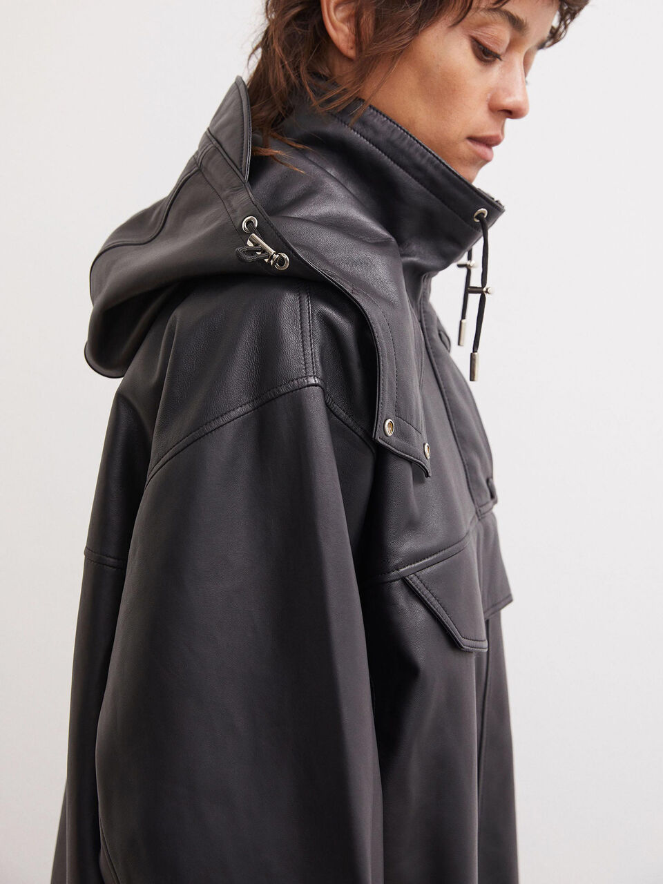 Brazoria leather parka Brazoria leather parka
