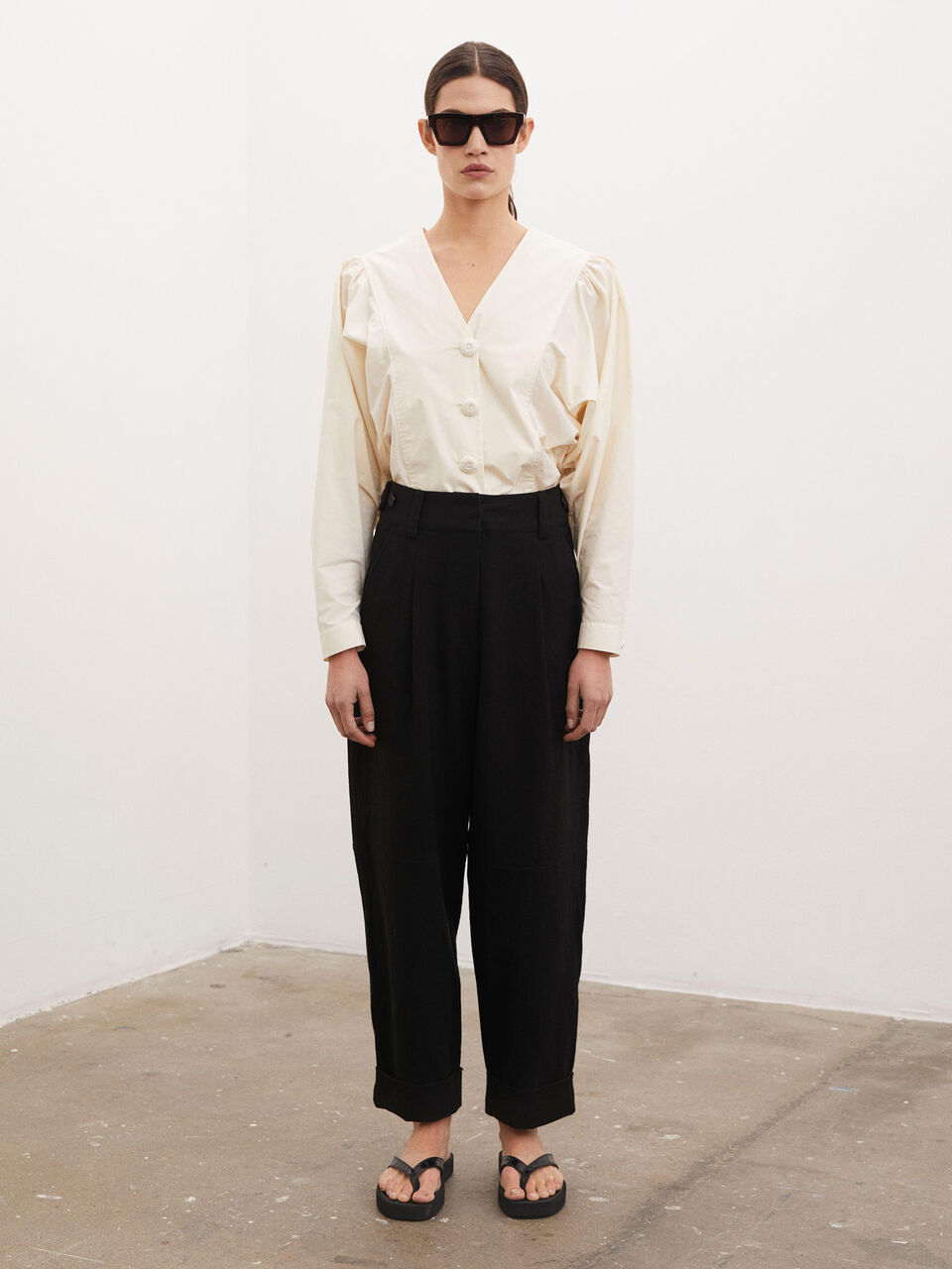 Pantalon en coton et lin Olax Pantalon en coton et lin Olax