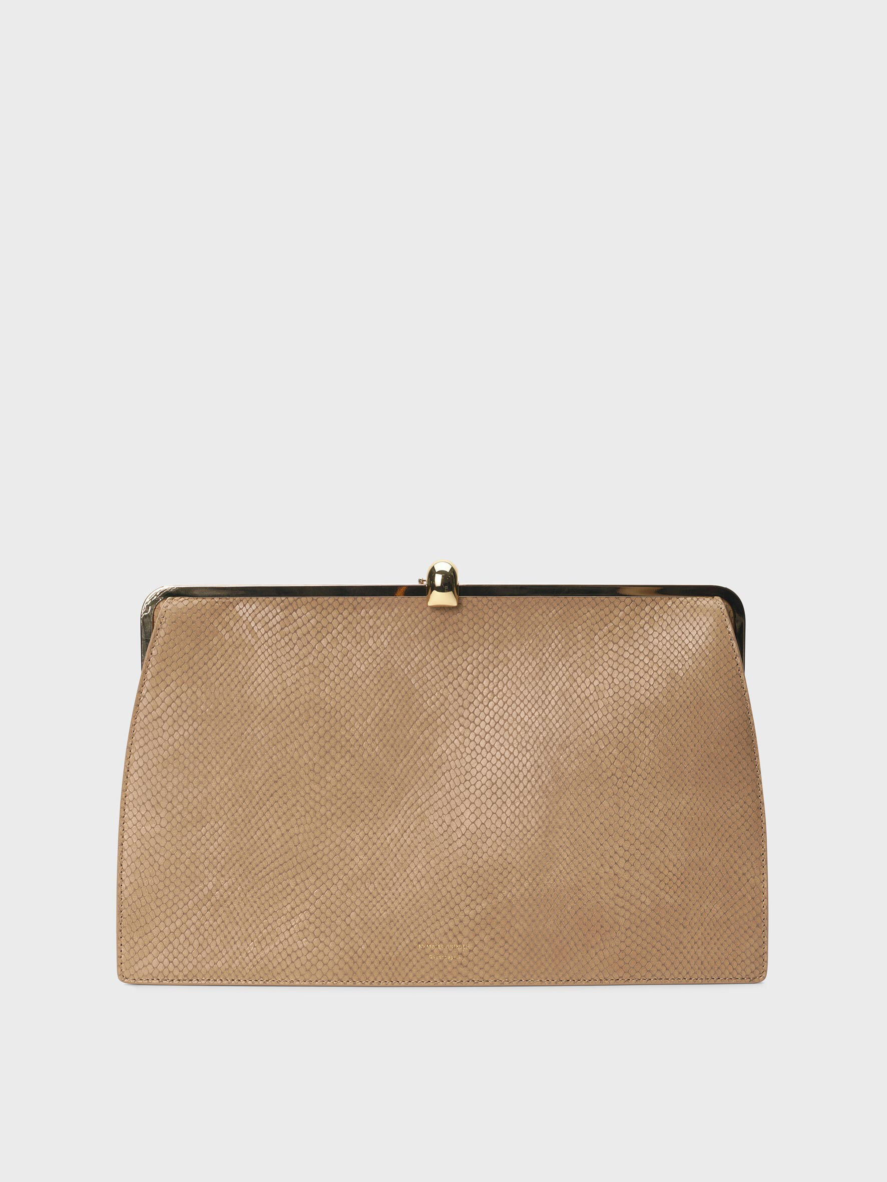 malene birger clutch beige