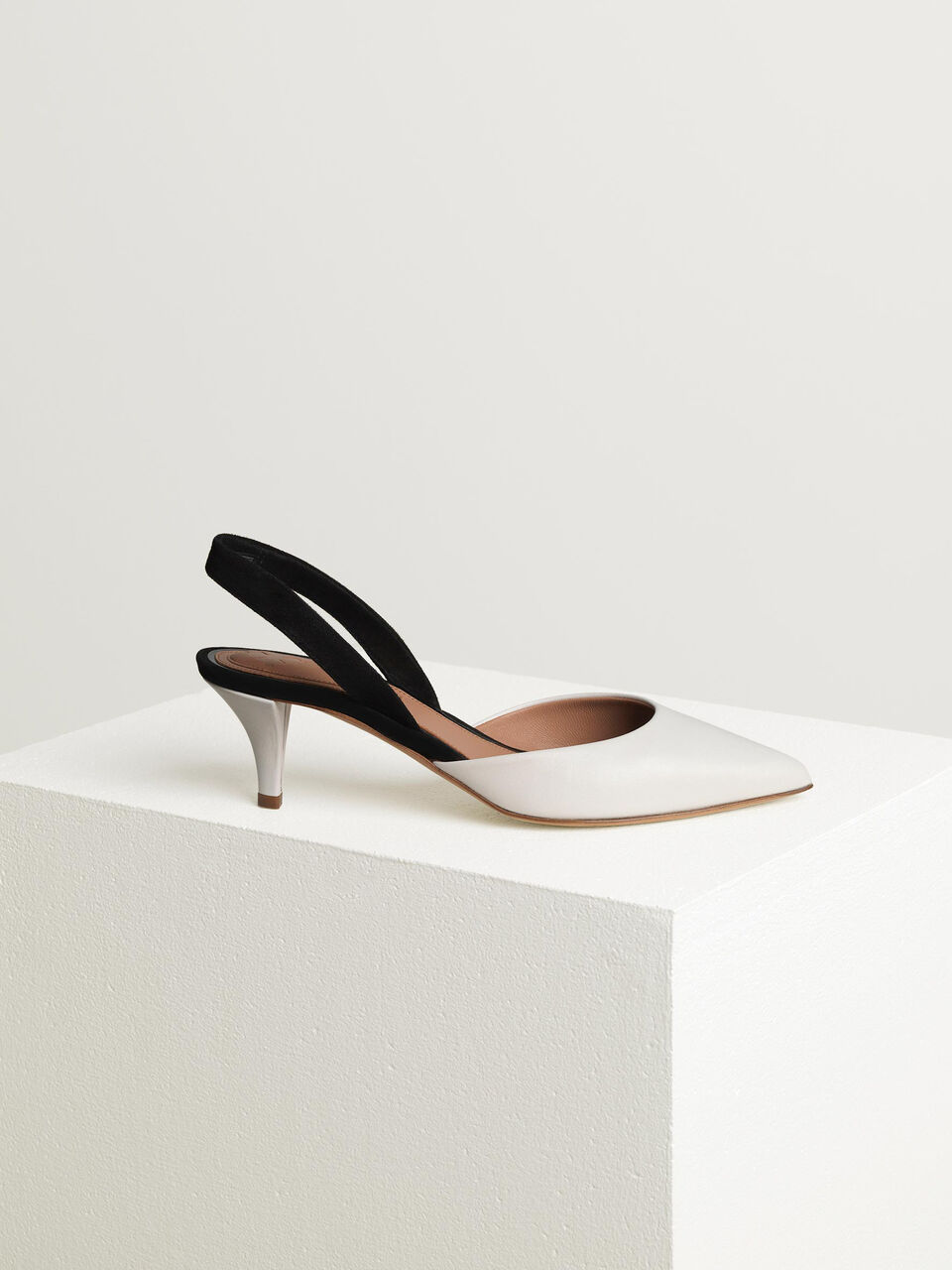 Slingbacks i læder Slingbacks i læder