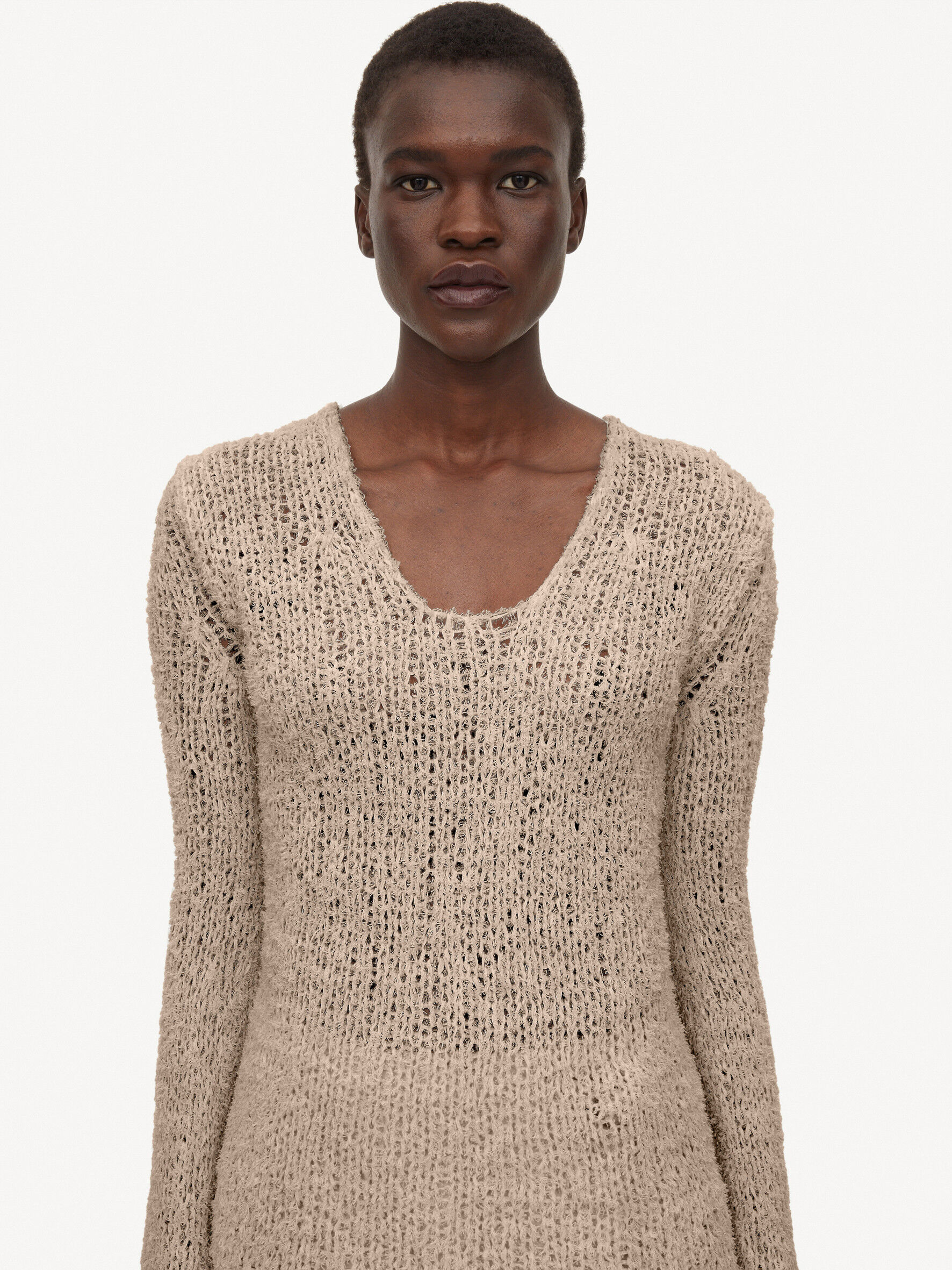 Loose knit shirt top