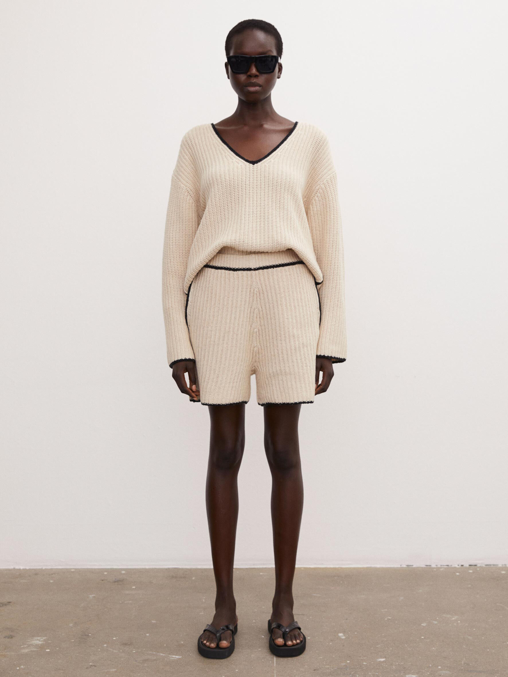 Wool knit shorts clearance