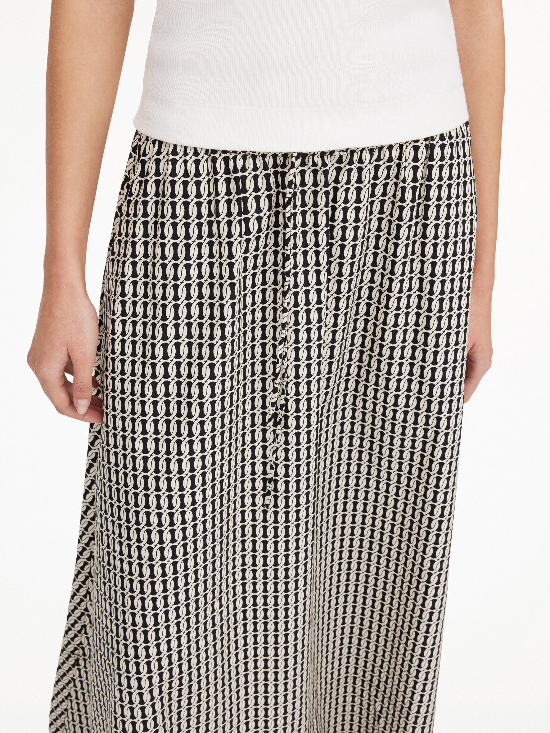 Cotton houndstooth skirt shop