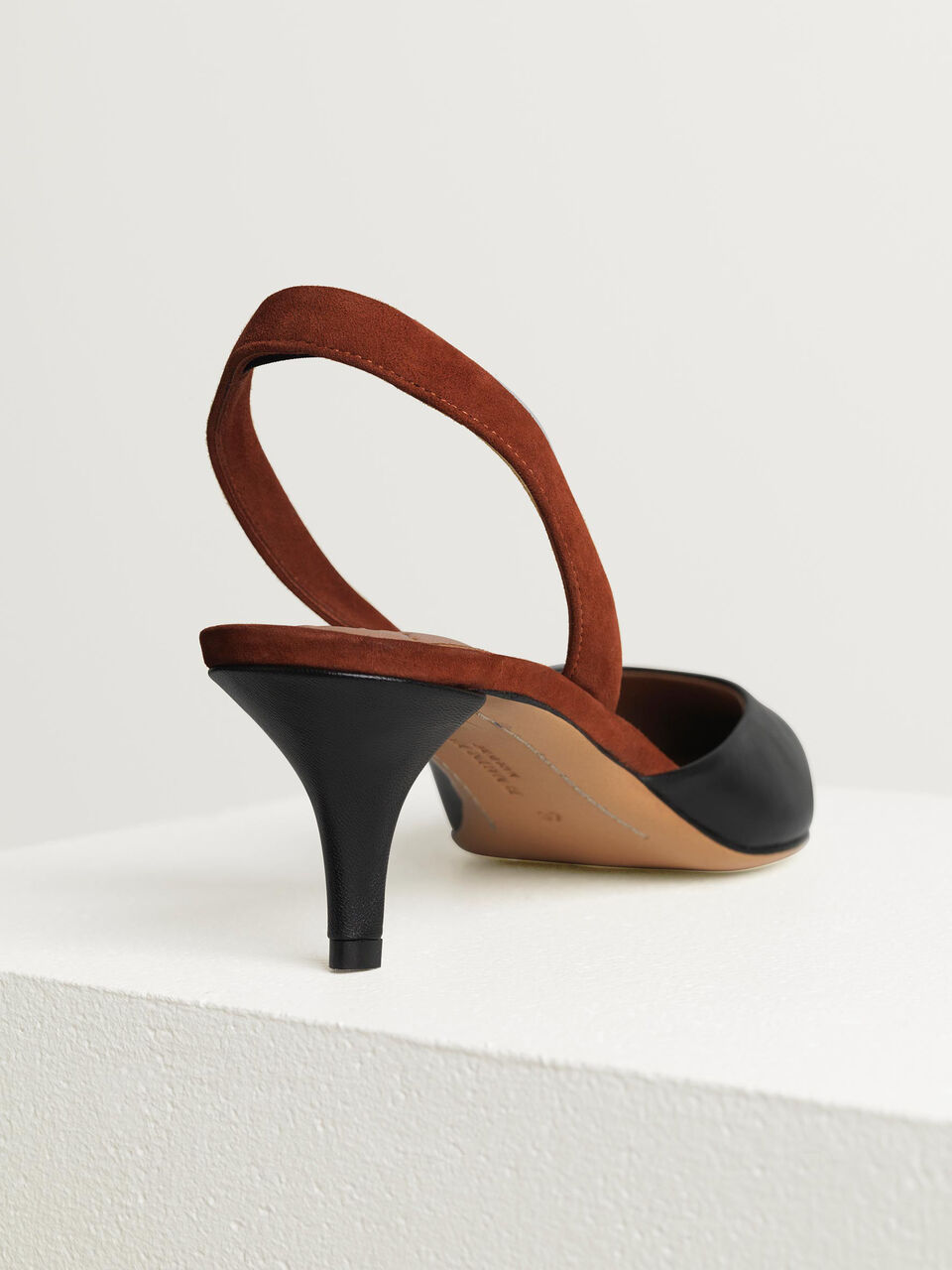 Slingbacks i læder Slingbacks i læder