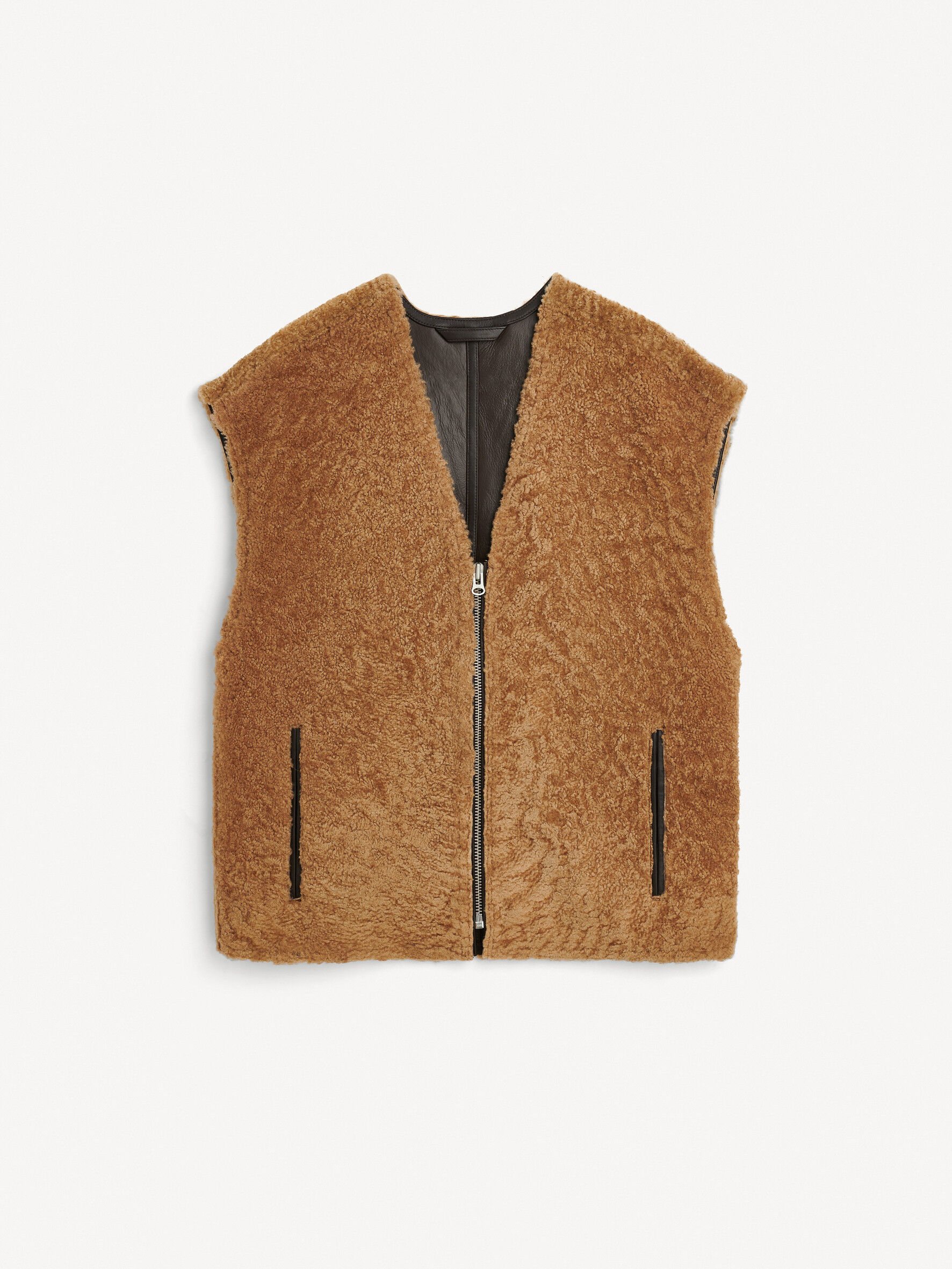Shearling discount fur vest