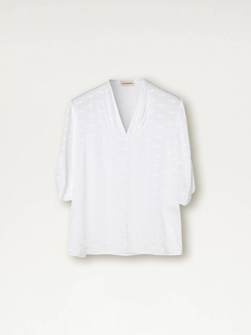 Jacquardvævet bluse Jacquardvævet bluse