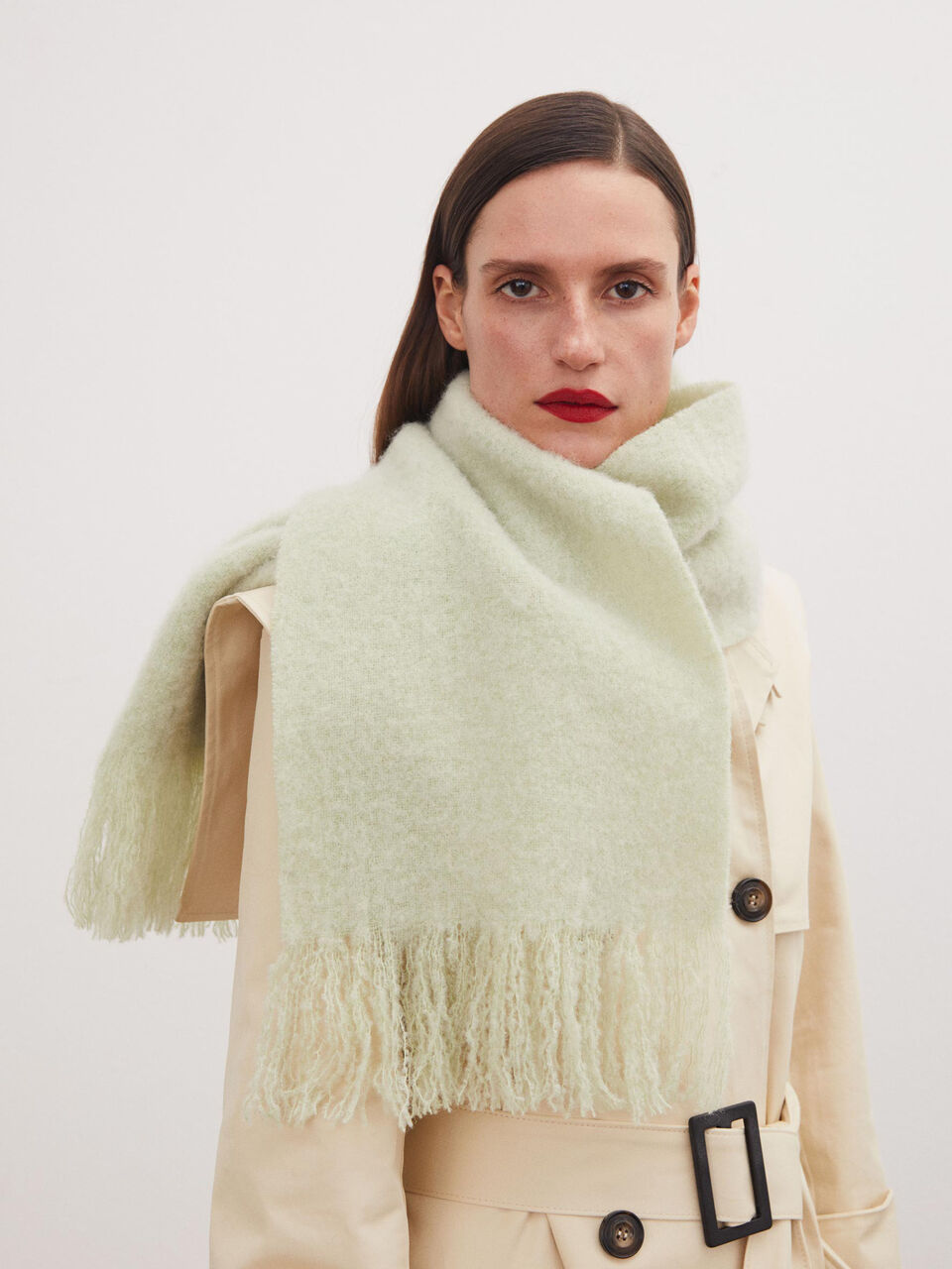 Hairys mohair-blend fringe scarf Hairys mohair-blend fringe scarf