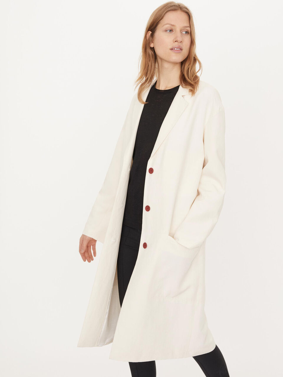 Linen-blend coat Linen-blend coat
