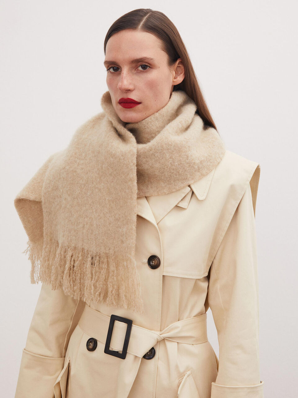 Hairys mohair-blend fringe scarf Hairys mohair-blend fringe scarf