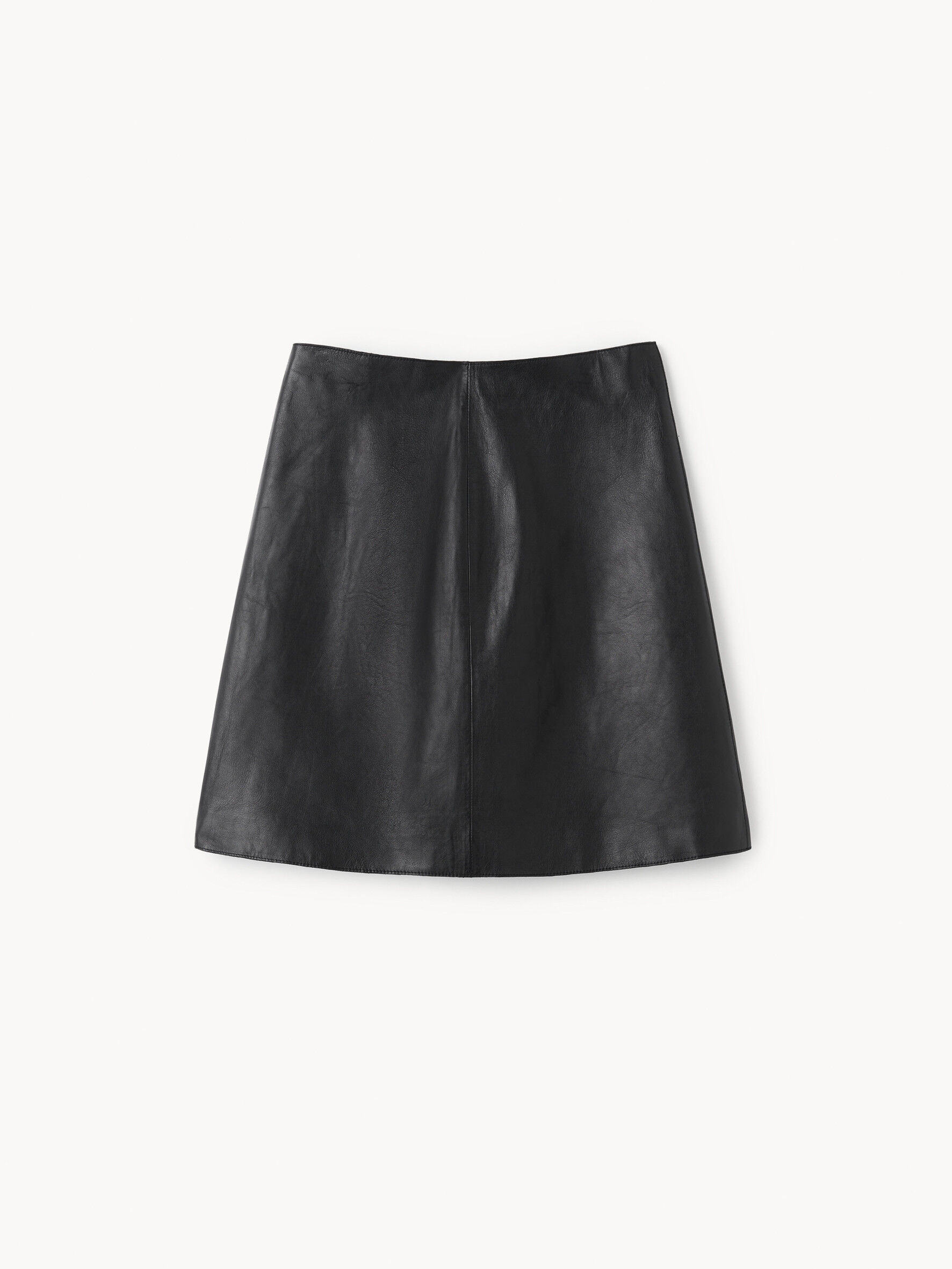 Micro Jupe En Cuir Marron - Taille 34 - Fait Main - Occasion En Très Bon état