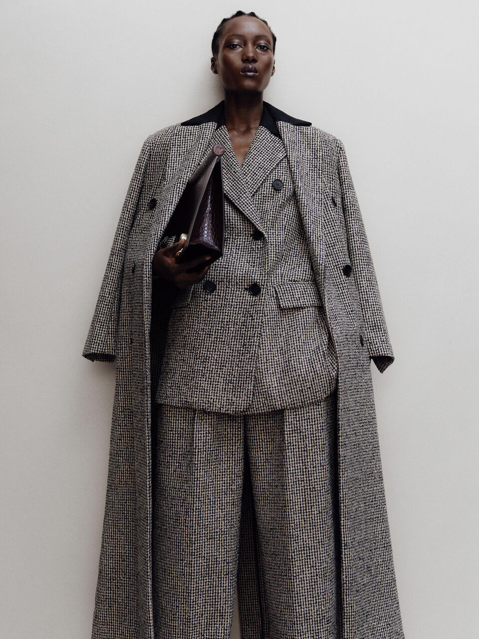 Flyette double-breasted coat Flyette double-breasted coat