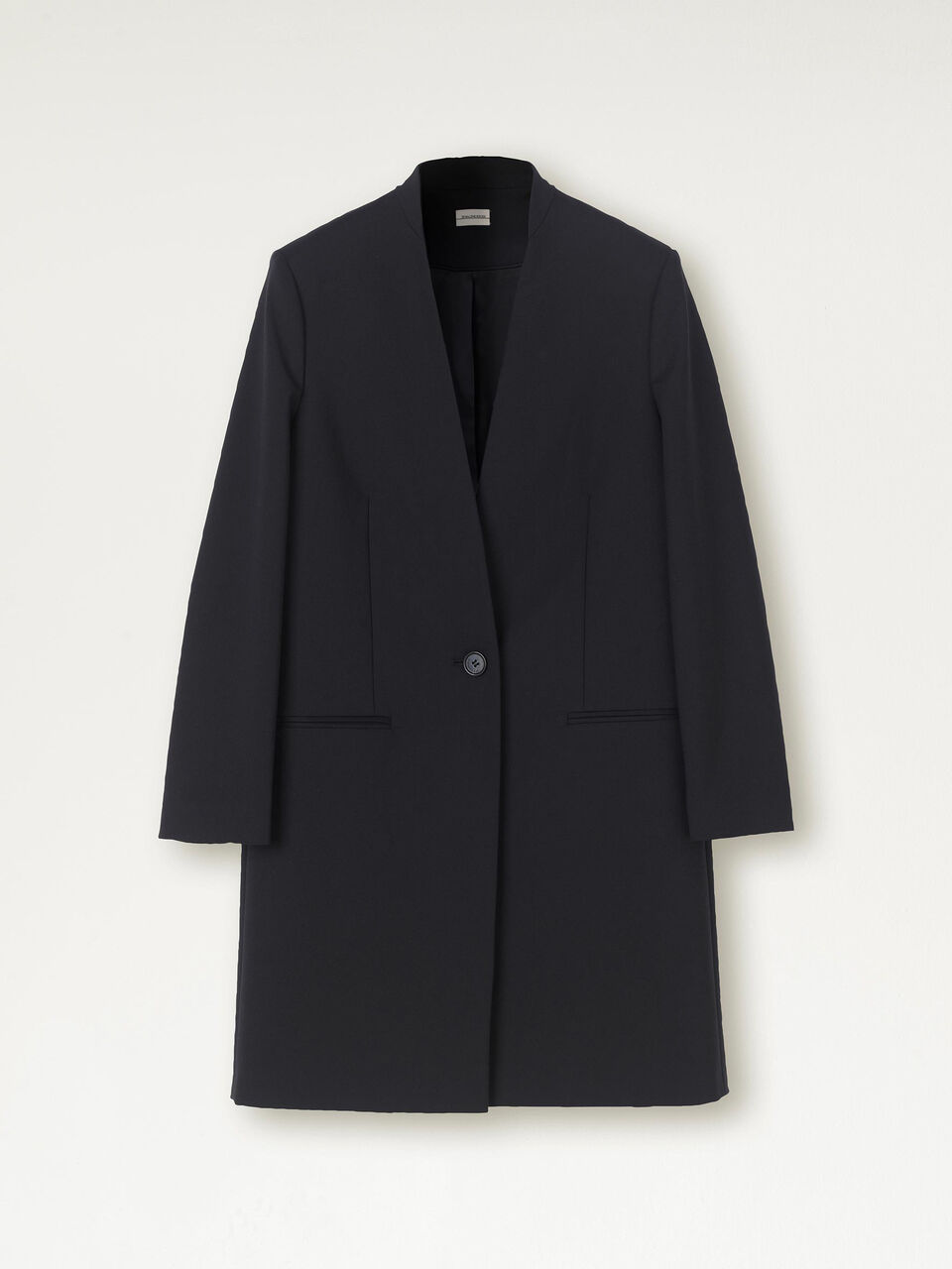 Collarless coat Collarless coat