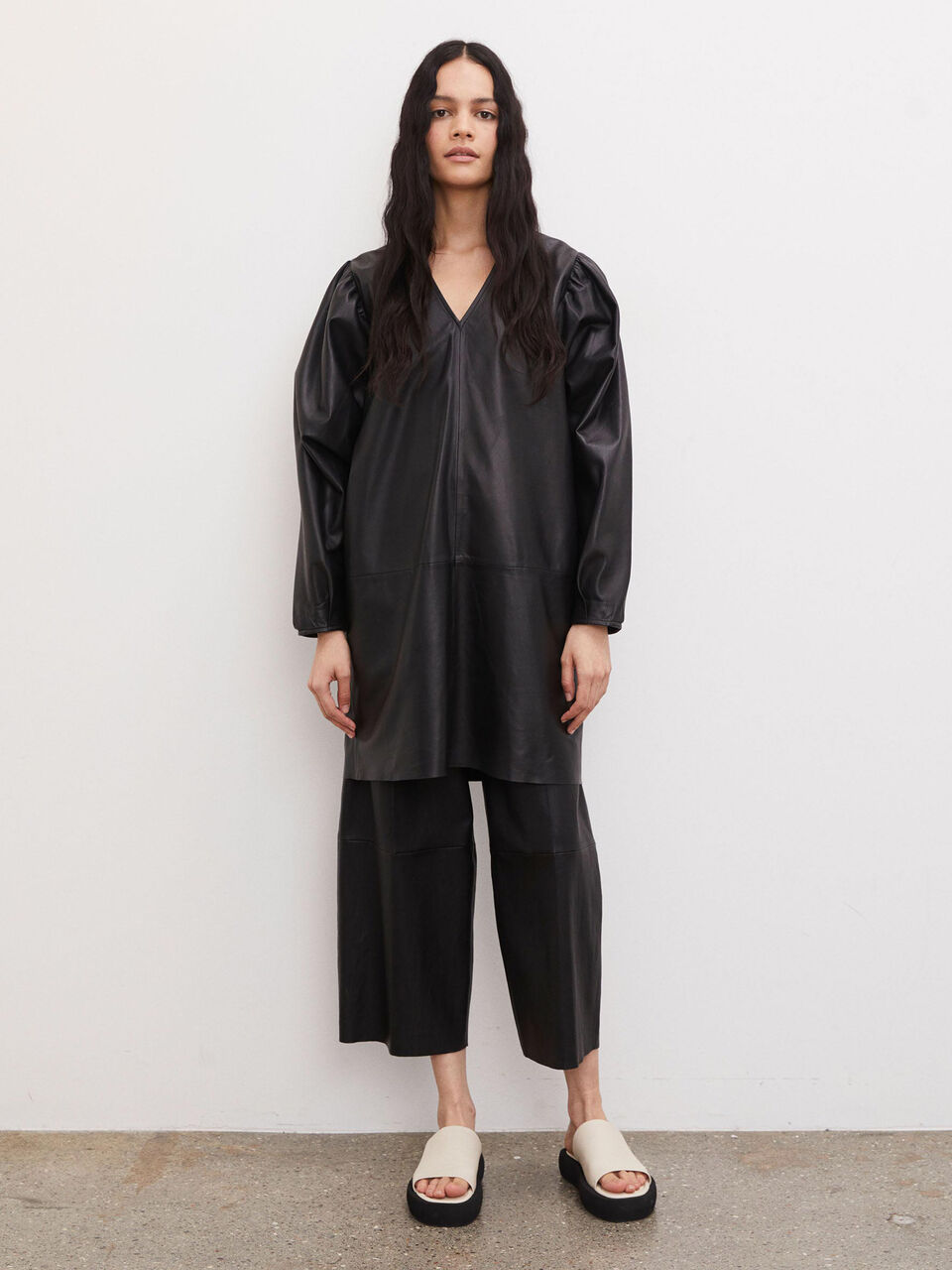 Diosma leather midi dress Diosma leather midi dress