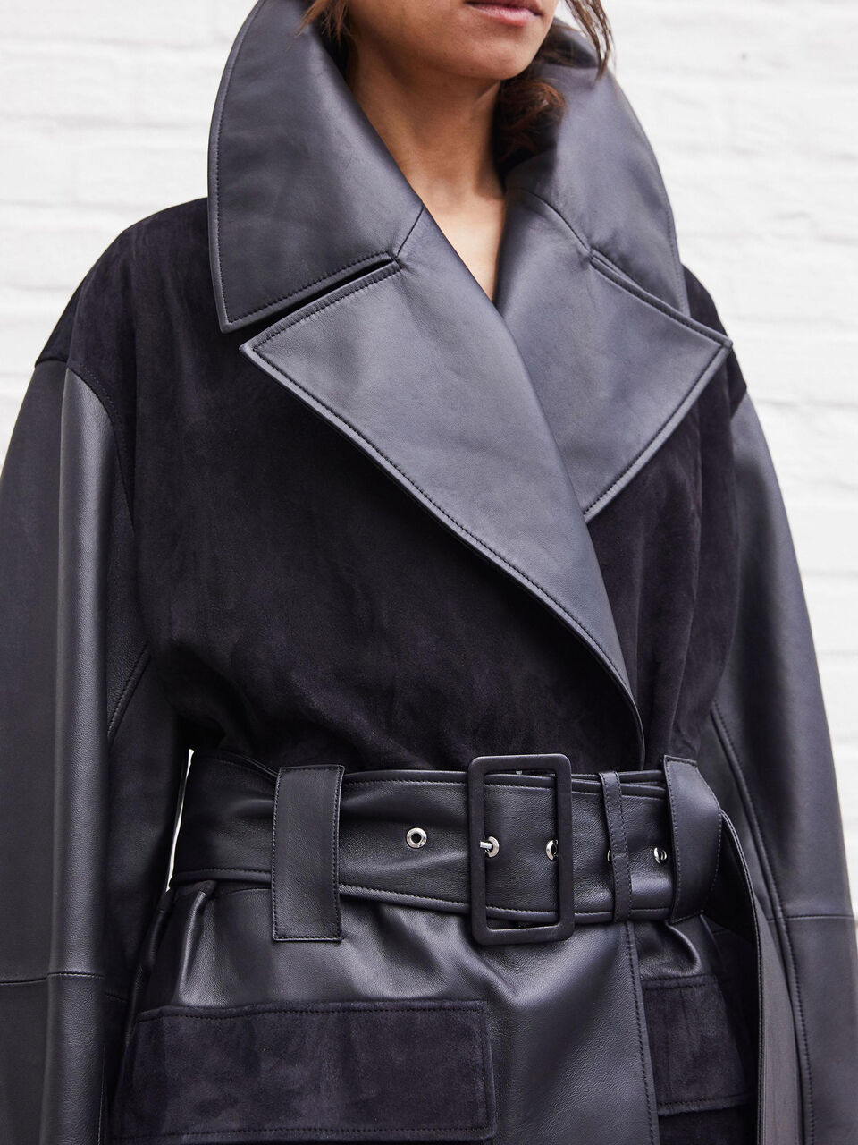 Trench coat en cuir Brazoriala Trench coat en cuir Brazoriala