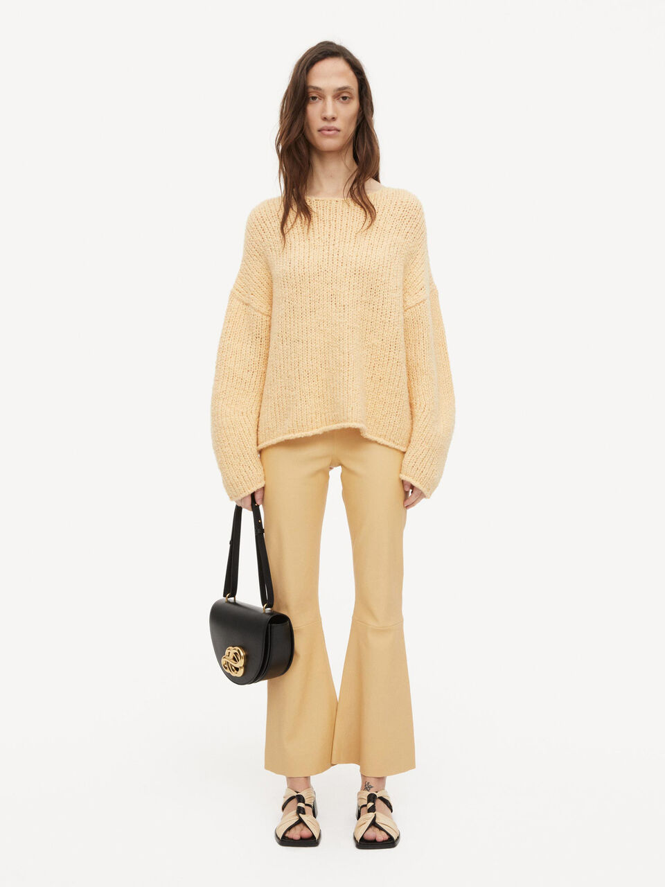Evyline cropped leather trousers Evyline cropped leather trousers