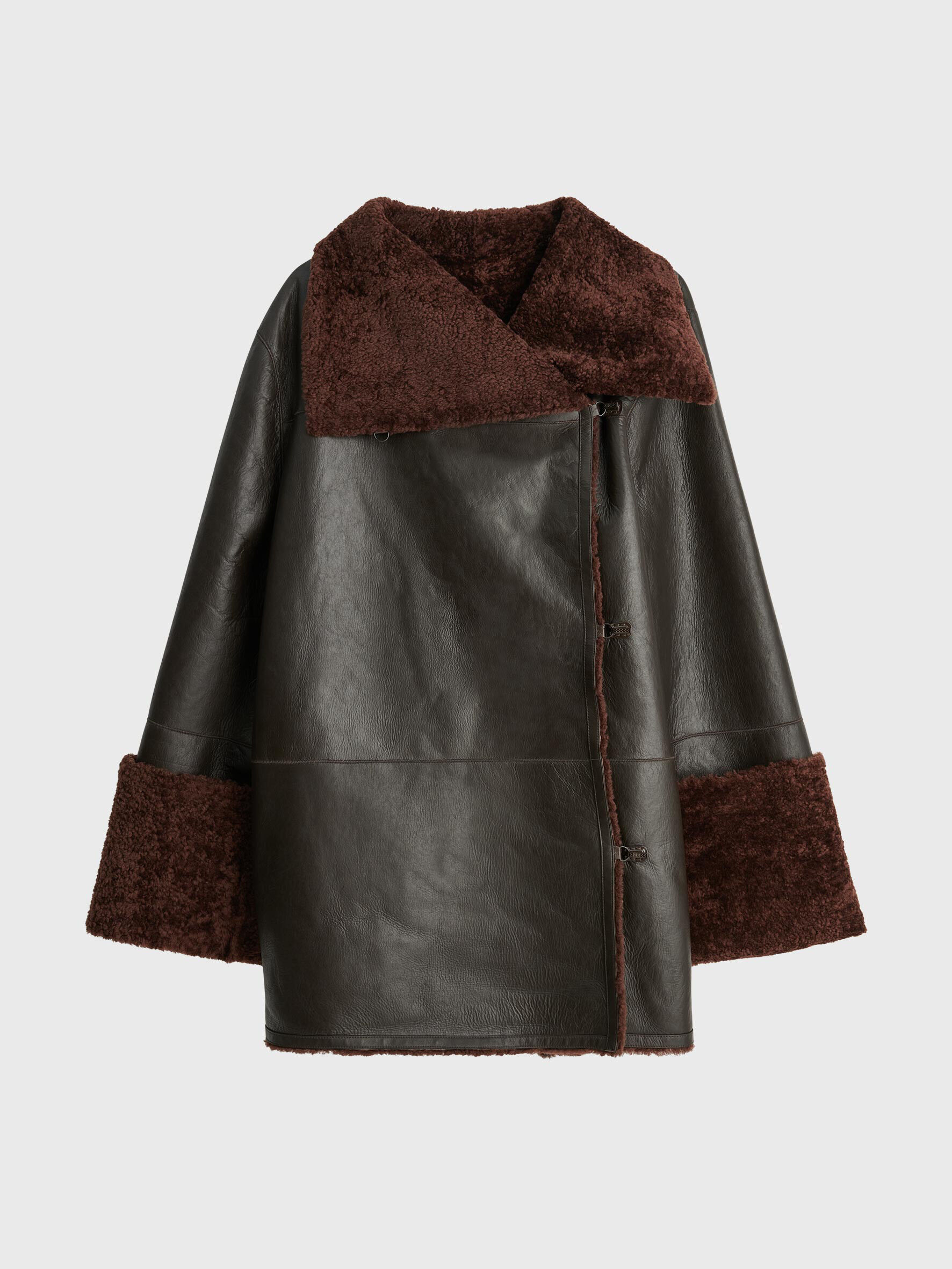 shearling cape