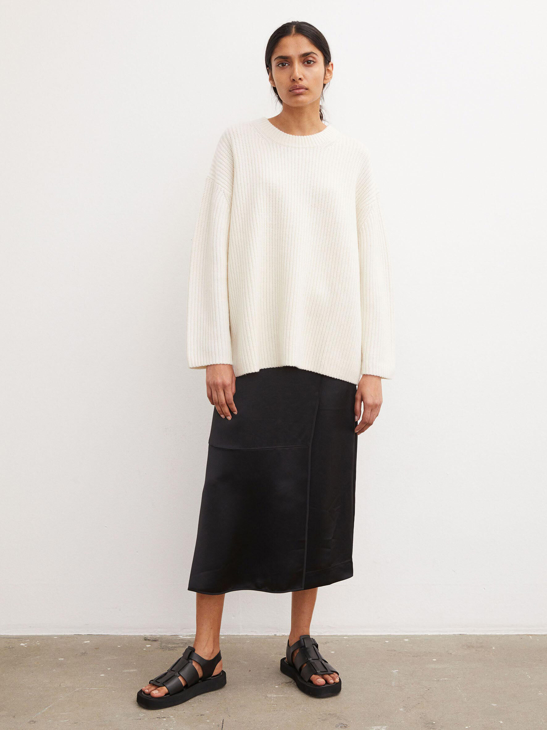 Ribbed knit sweater