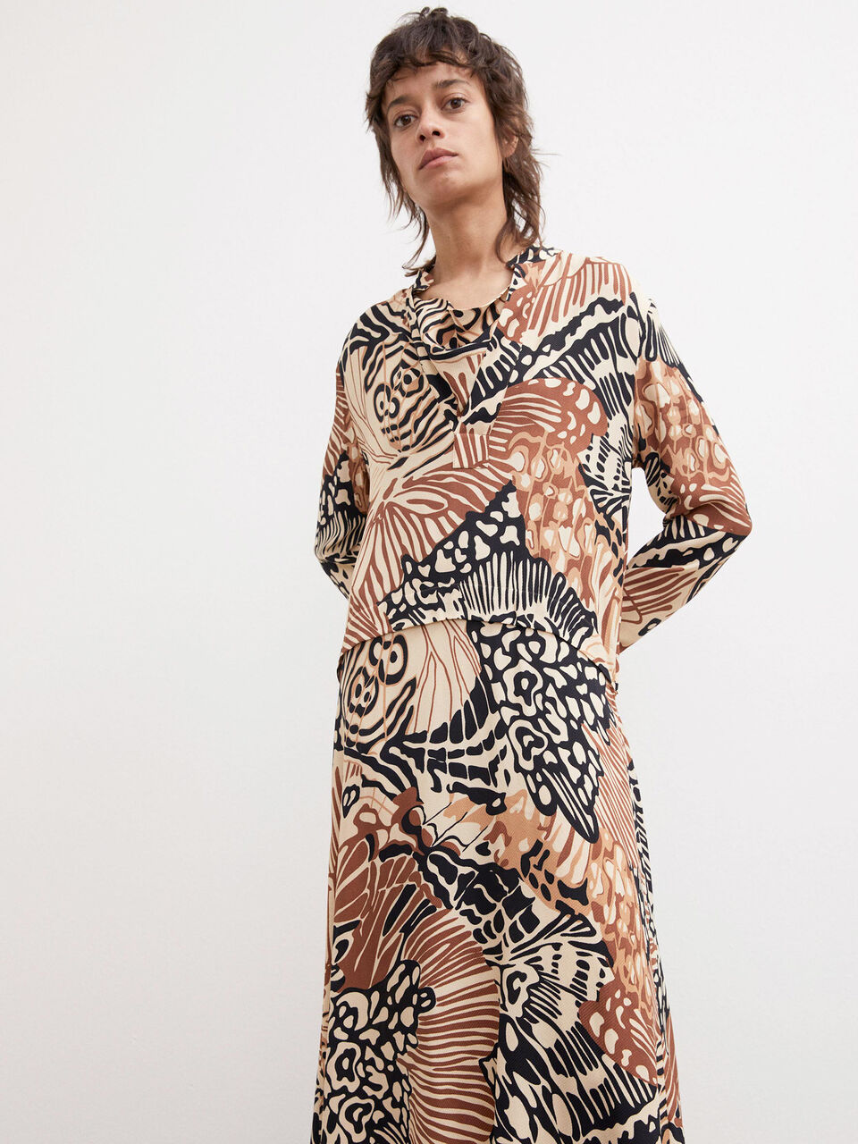 Sens Kleid mit Schmetterlingsprint Sens Kleid mit Schmetterlingsprint