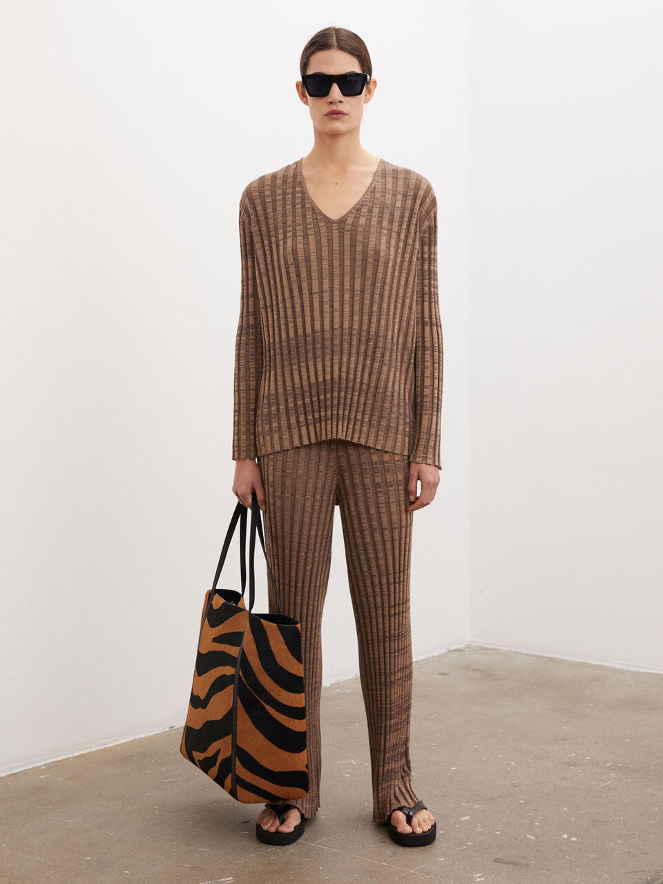 Aralia ribbed-knit top Aralia ribbed-knit top