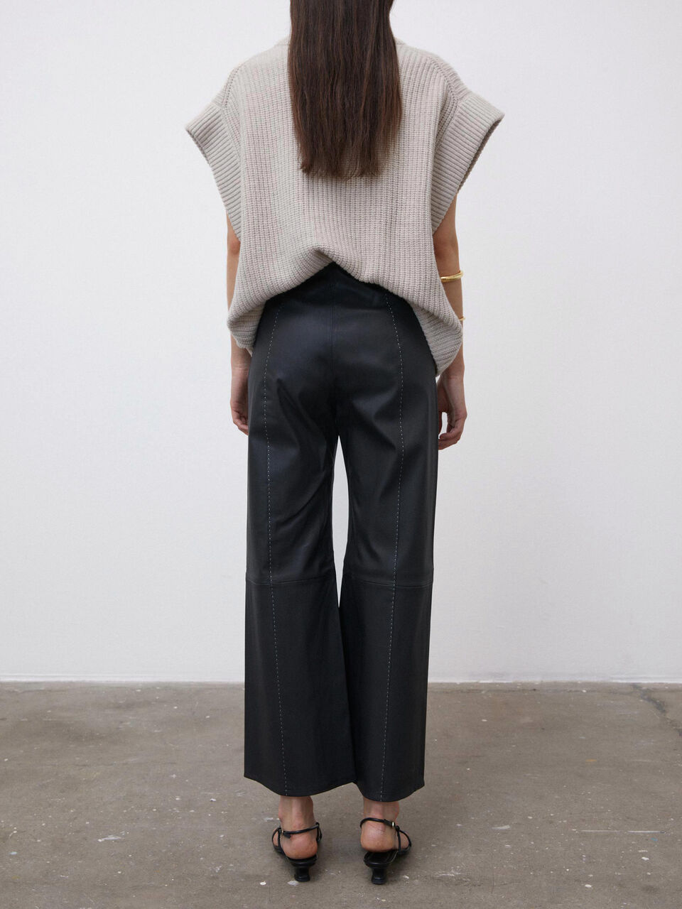 Milora mid-waist leather trousers Milora mid-waist leather trousers