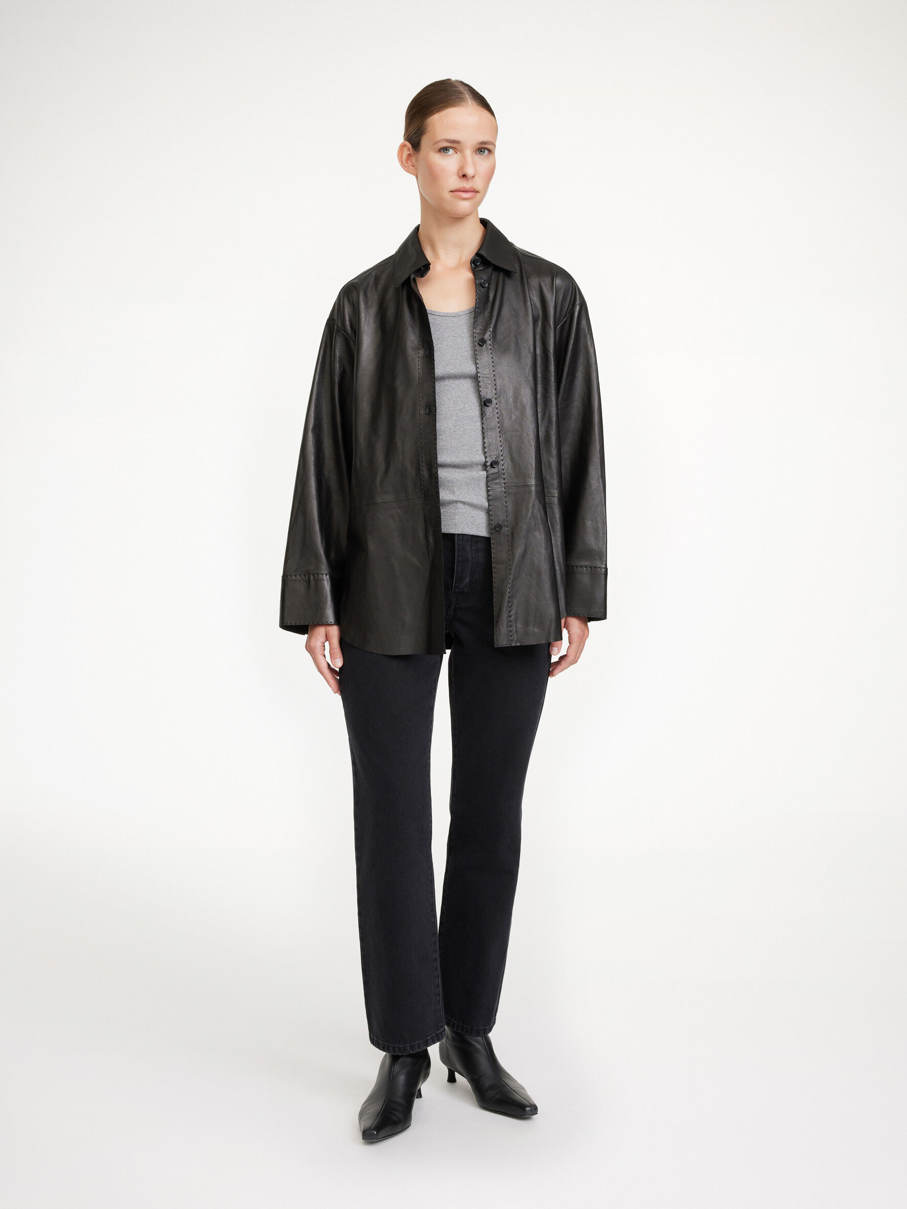 Barissa leather shirt Buy Clothing online