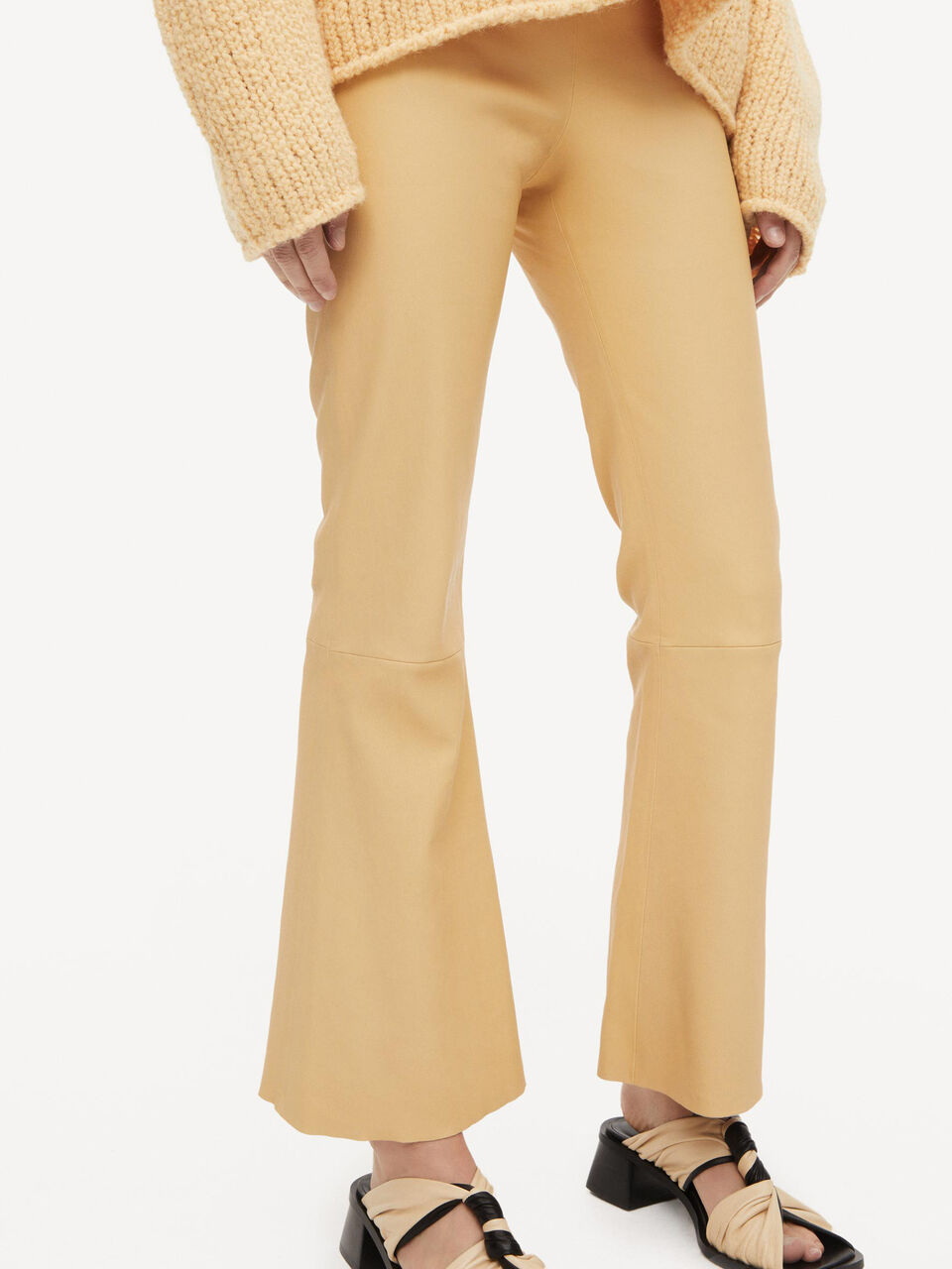 Evyline cropped leather trousers Evyline cropped leather trousers