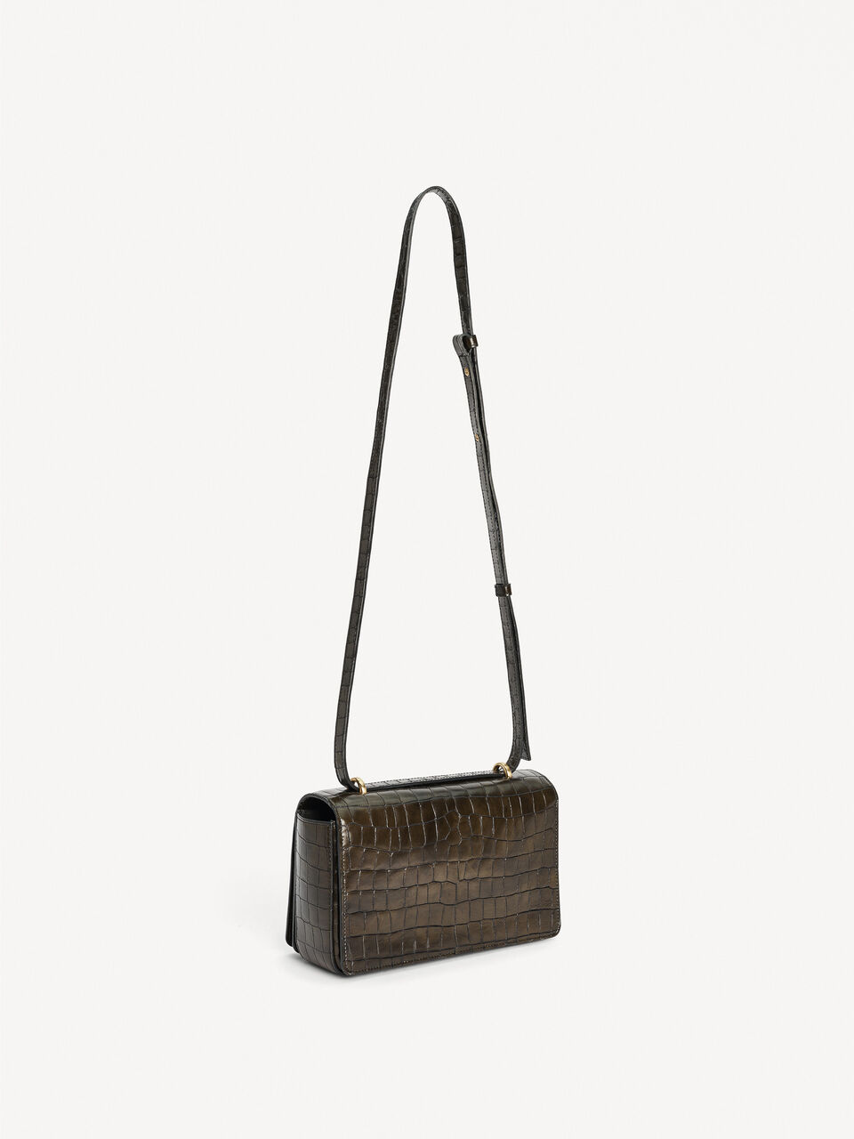 Croco Leather Bag - Brown - Shoulderbags - & Other Stories