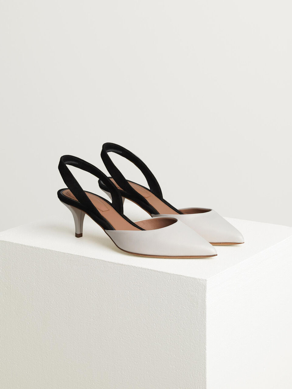 Slingbacks i læder Slingbacks i læder