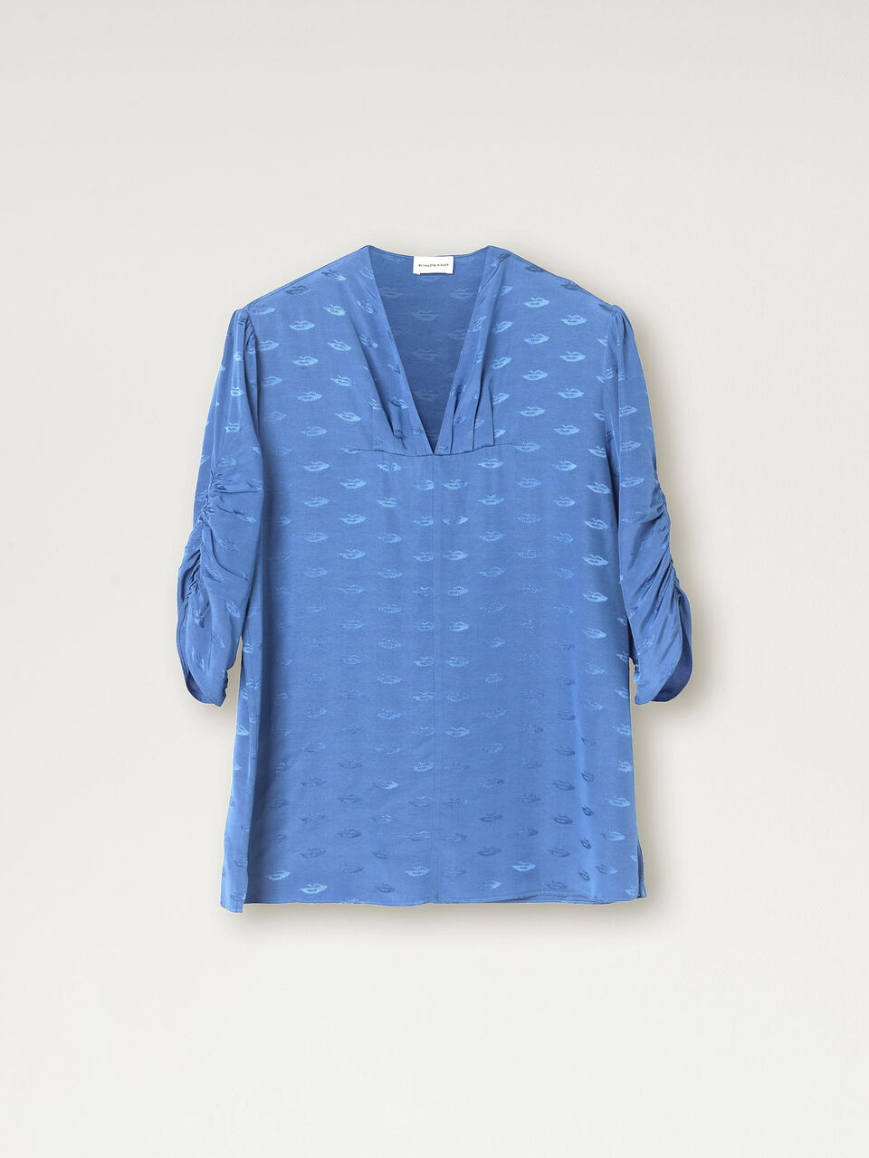 Jacquardvævet bluse Jacquardvævet bluse