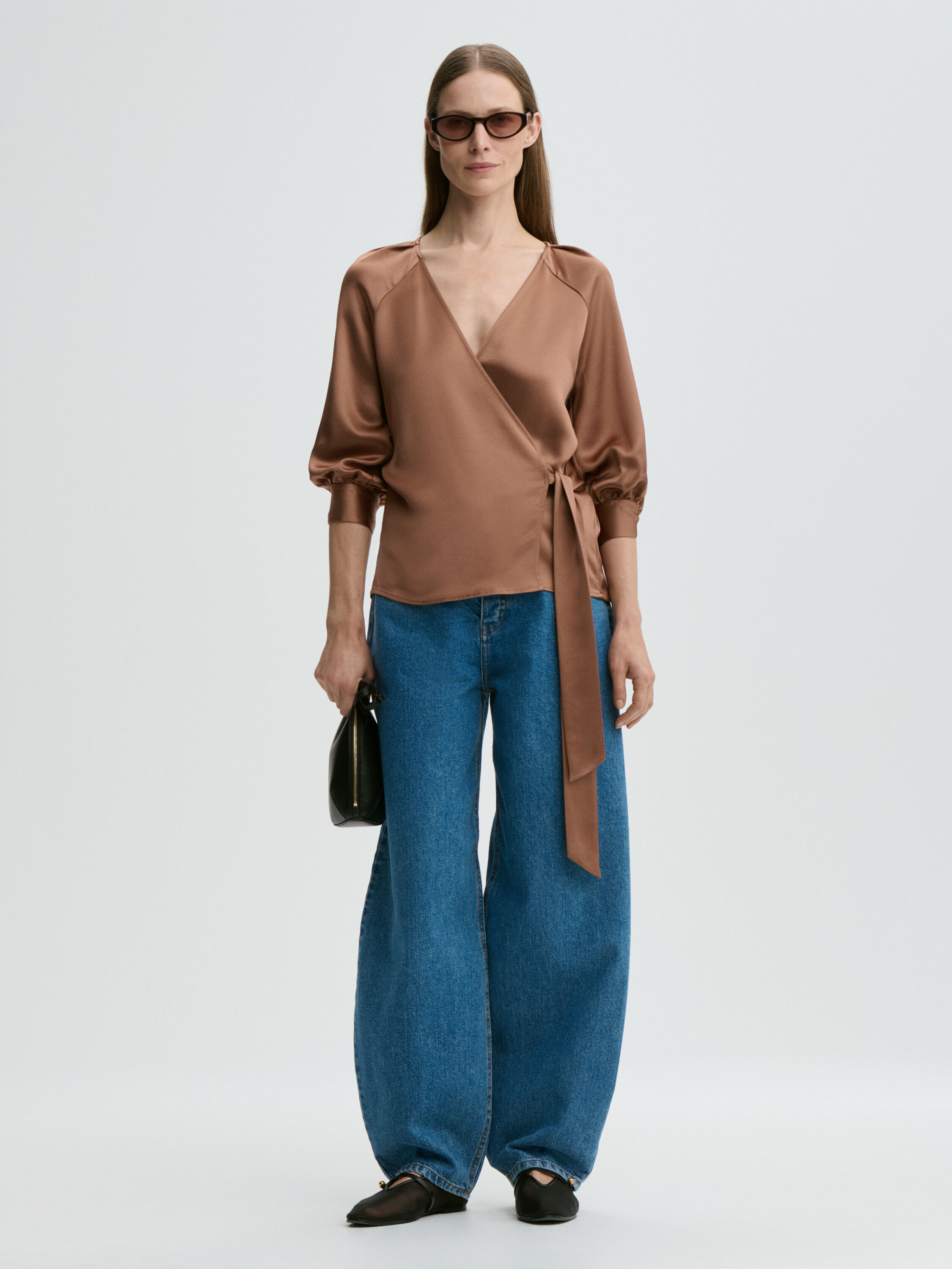 Pacey satin blouse