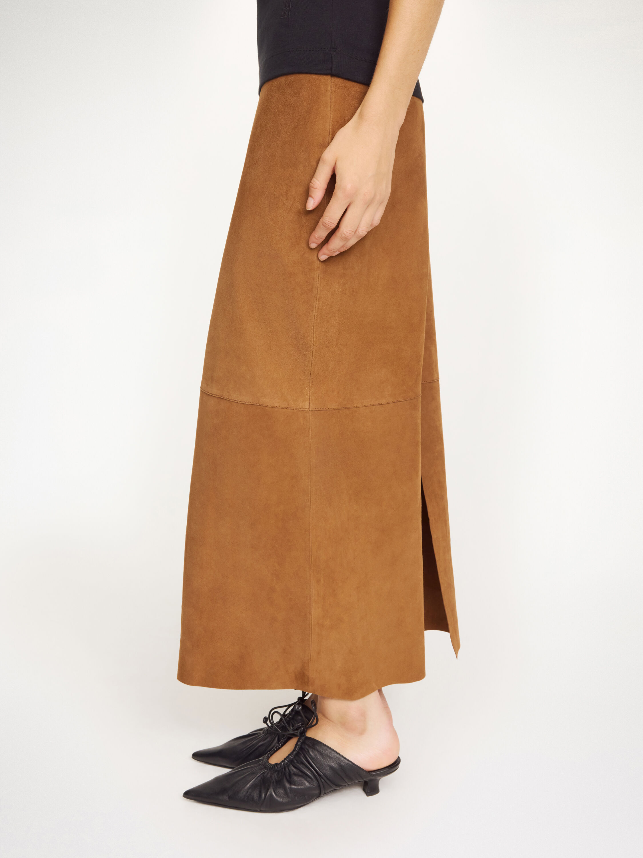 Palomie Suede maxi skirt