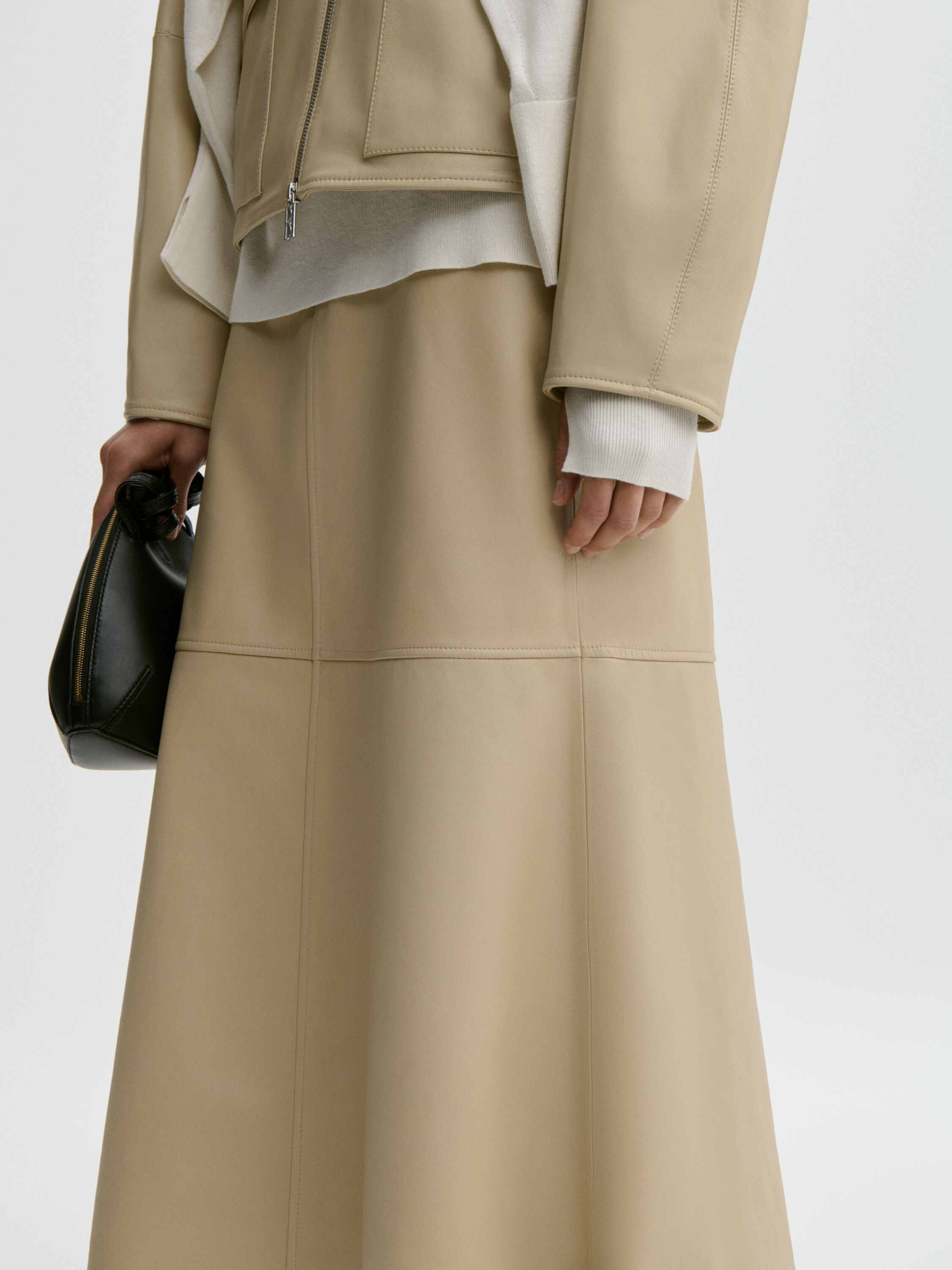 Solene leather skirt
