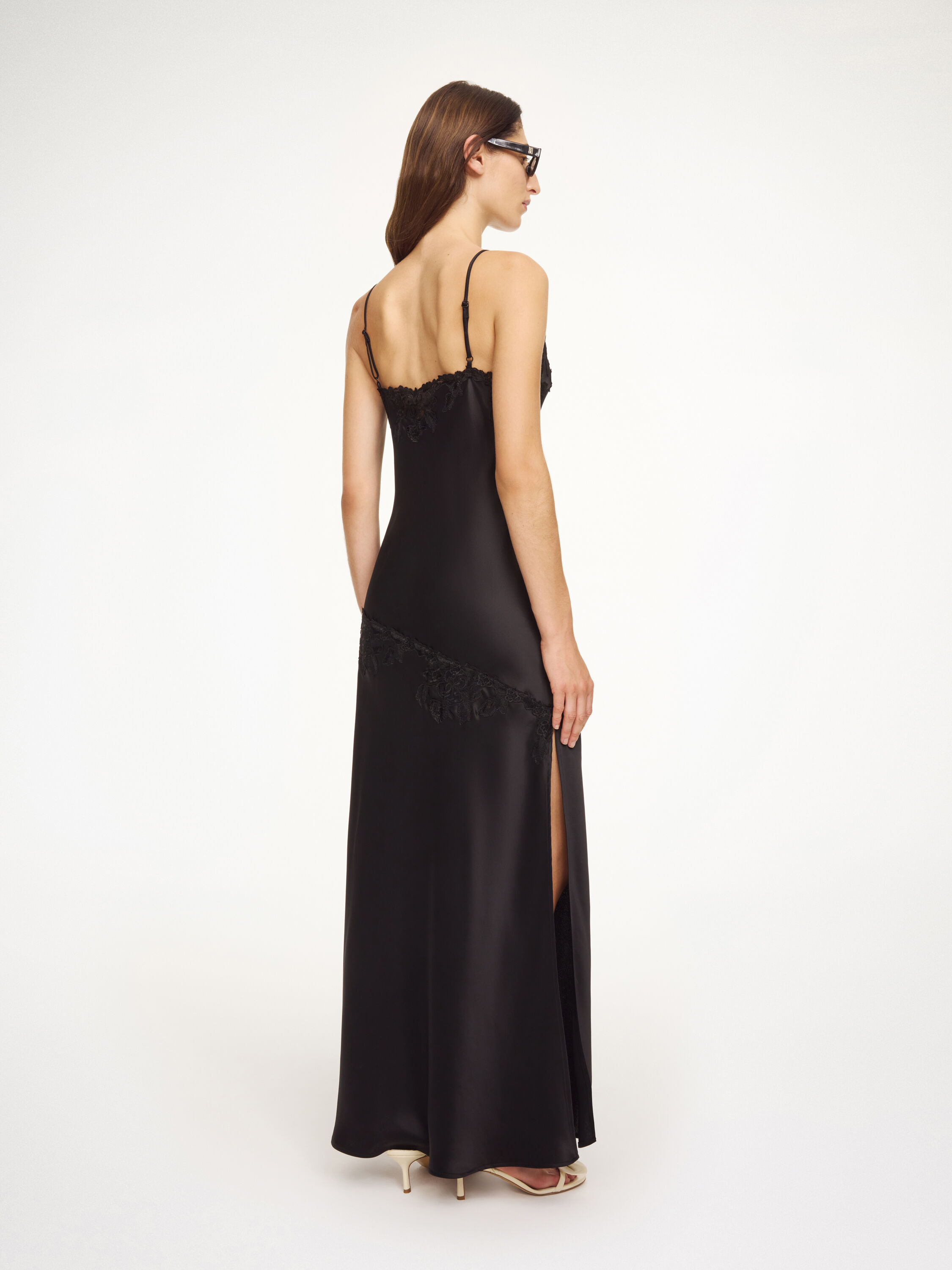 Robe maxi en satin vera