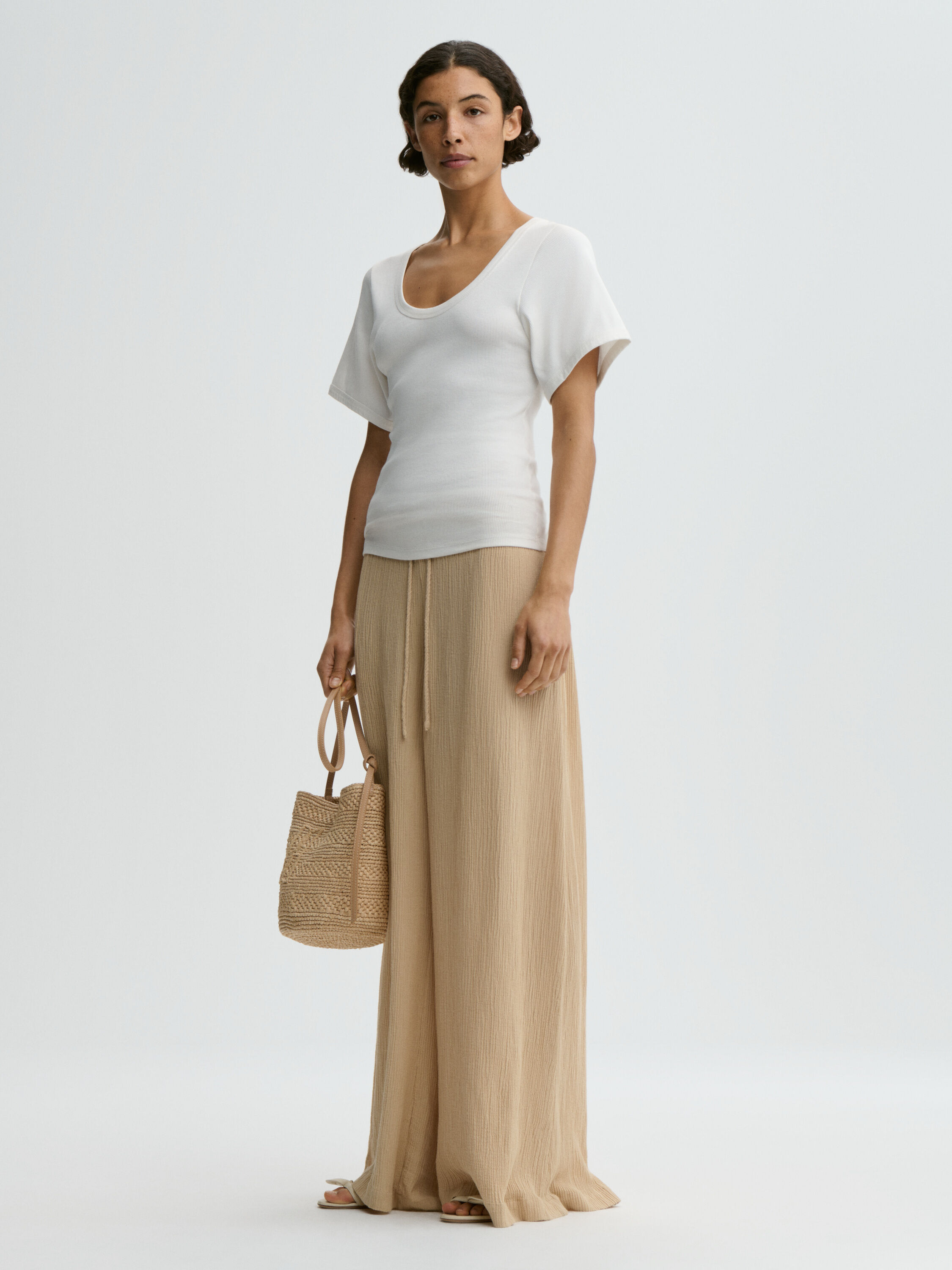 Pisca Weave wide-leg trousers