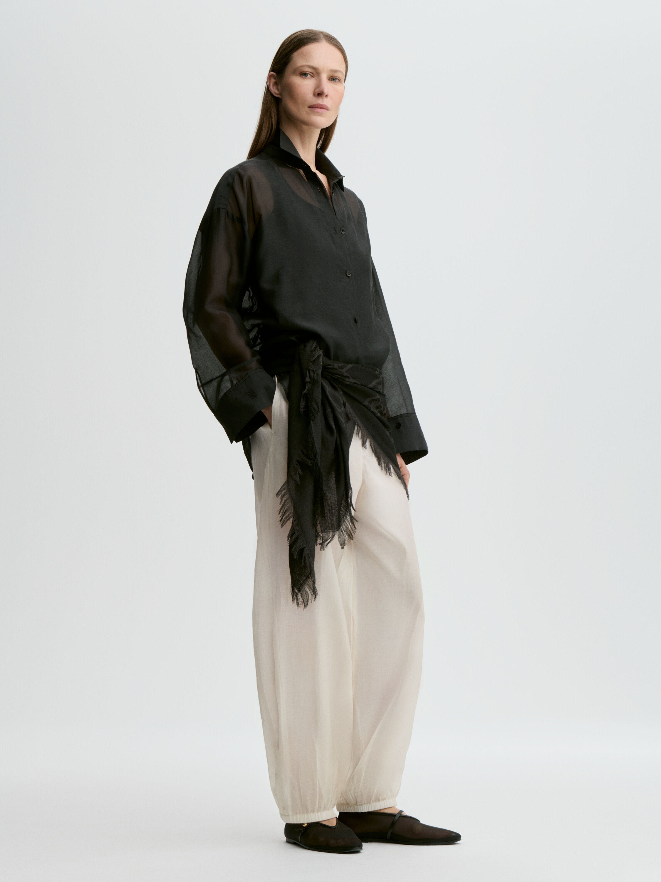 Derris silk organza shirt