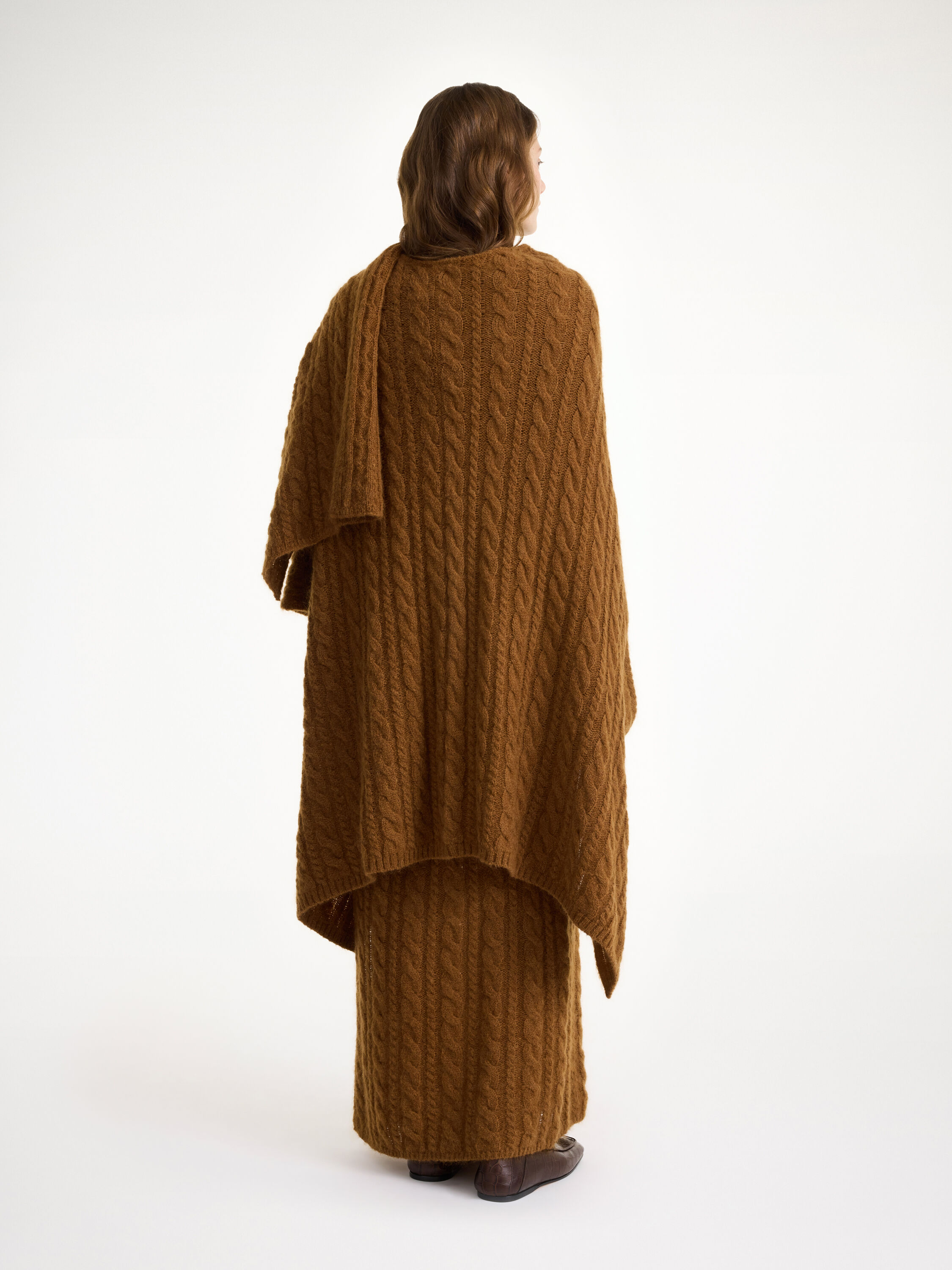 Poncho wool coat hotsell