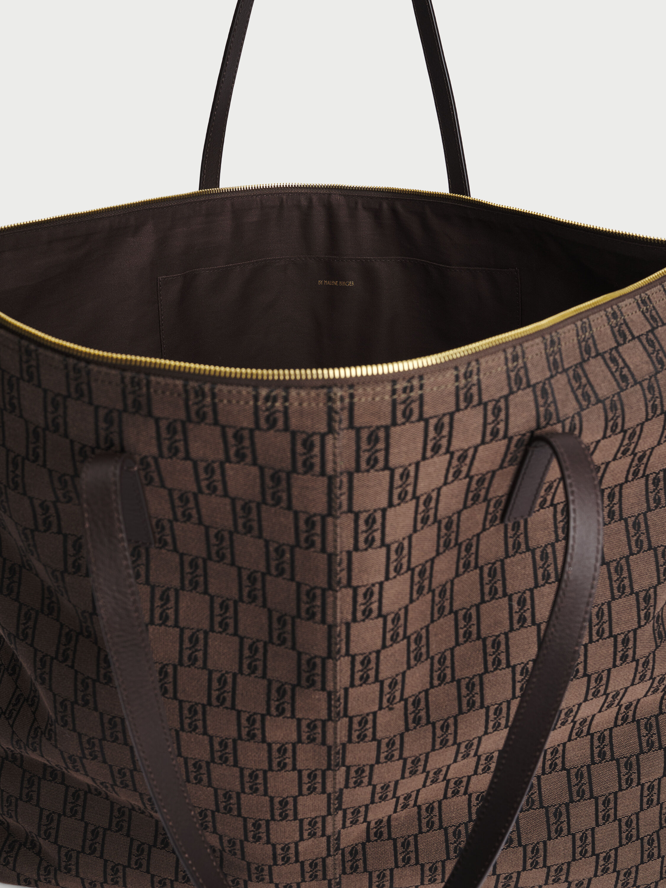 Carvon monogramm&oslash;nstret tote-taske