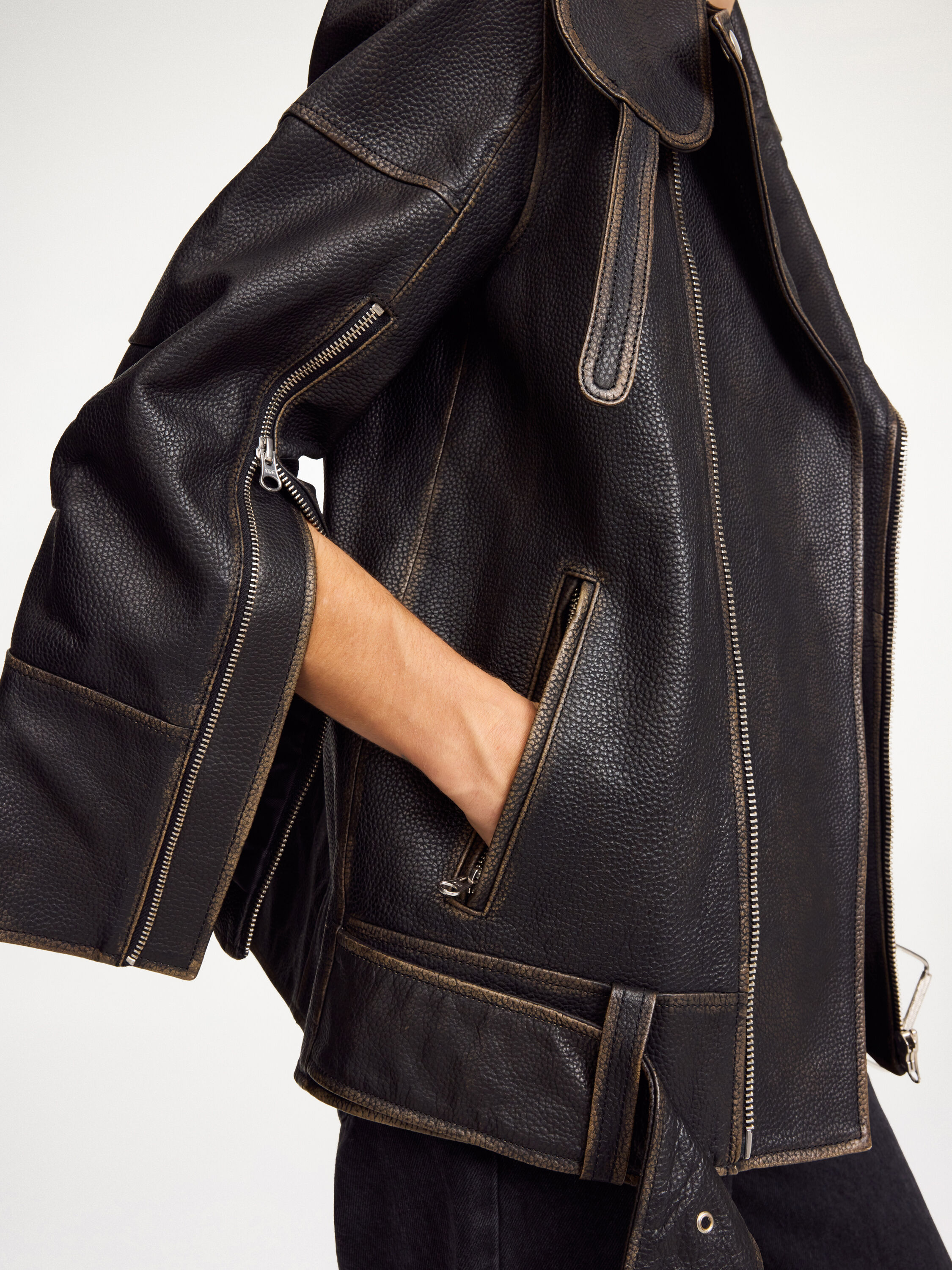 レザージャケット　BY MALENE BIRGER Rowani leather jacket - Buy Coats & Jackets online | By