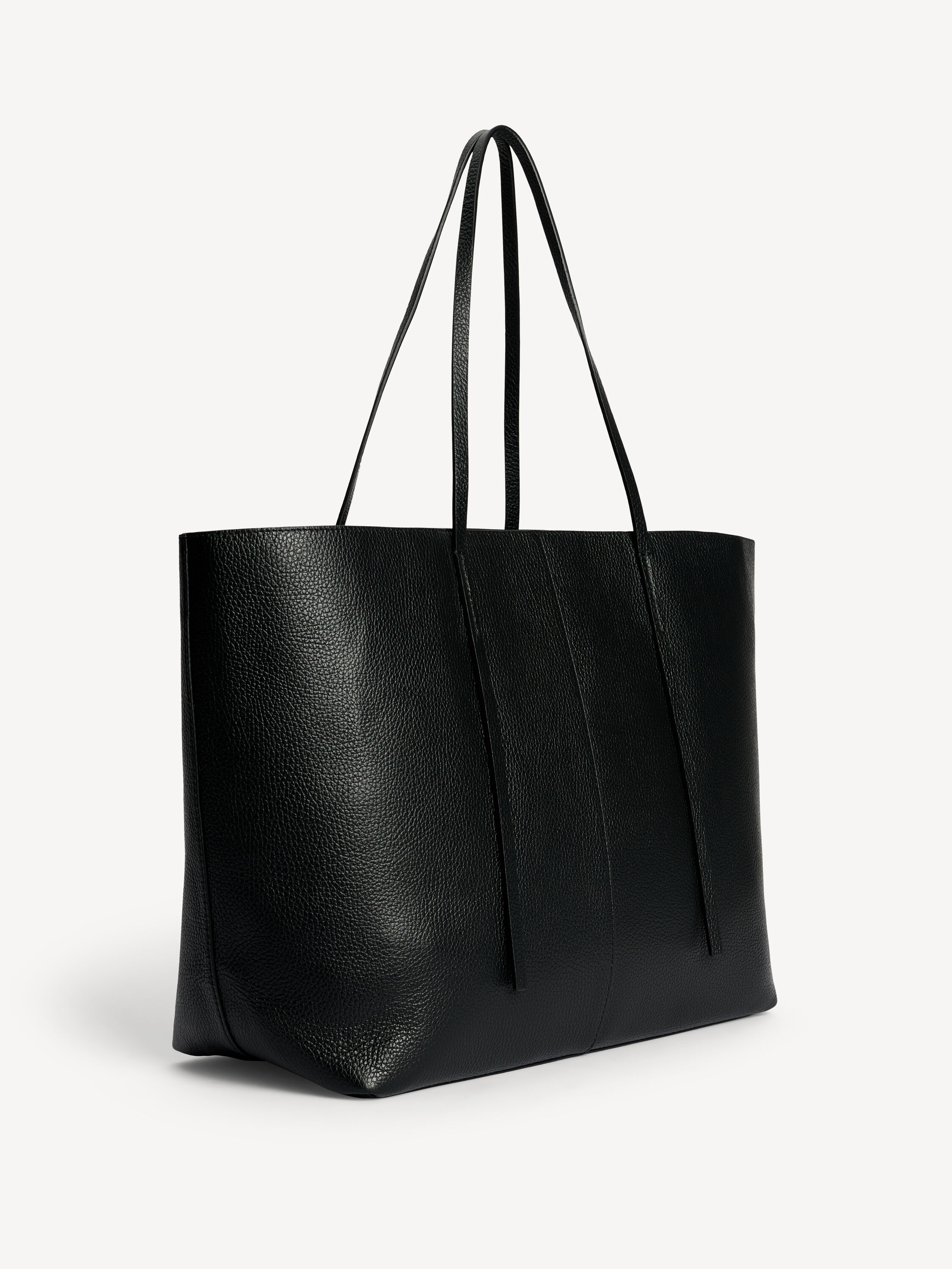 Tote Bag Sac Fourre Tout Cuir Noir Grand Sac Fourre-tout En Cuir