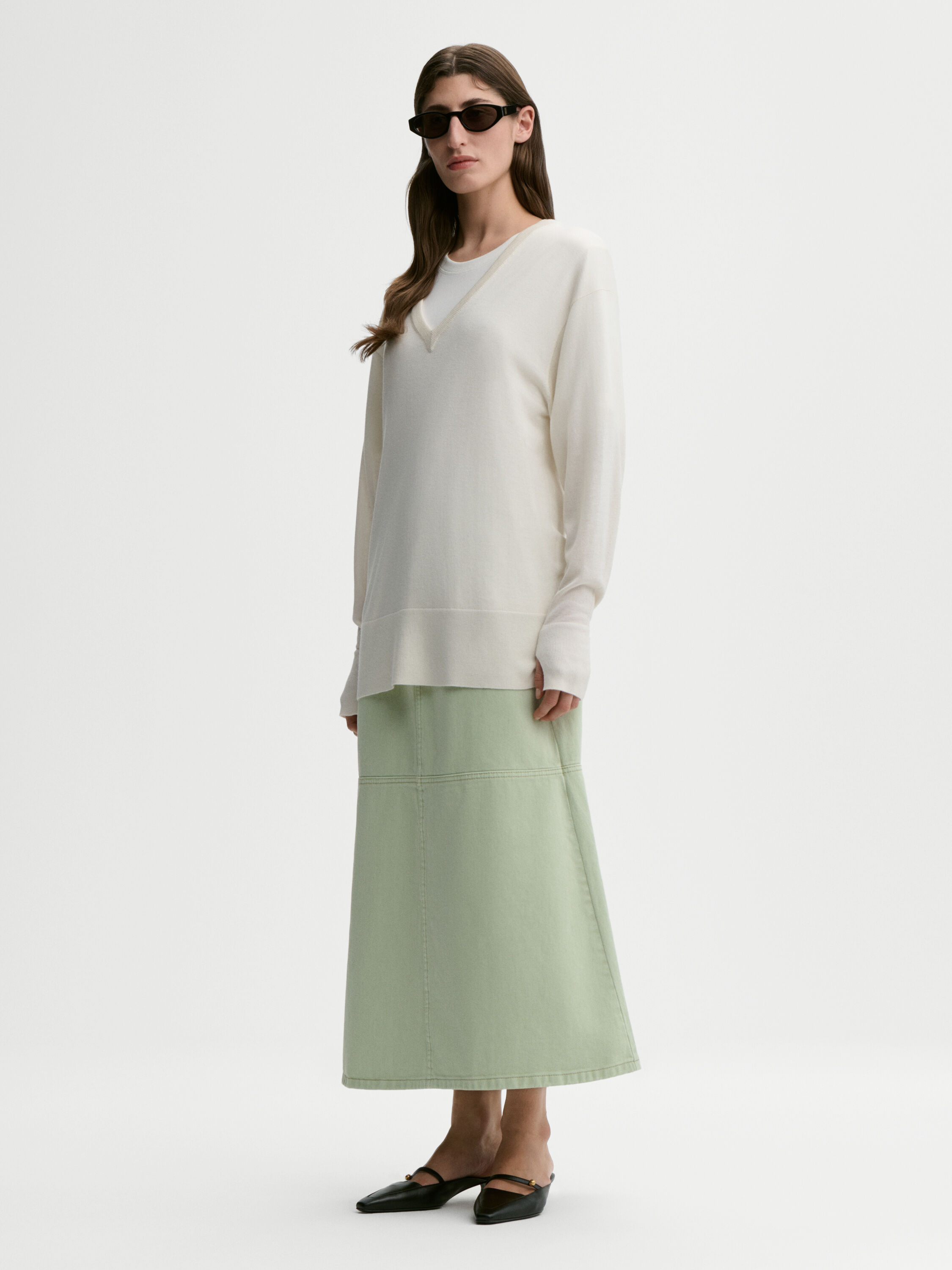 Solene denim skirt
