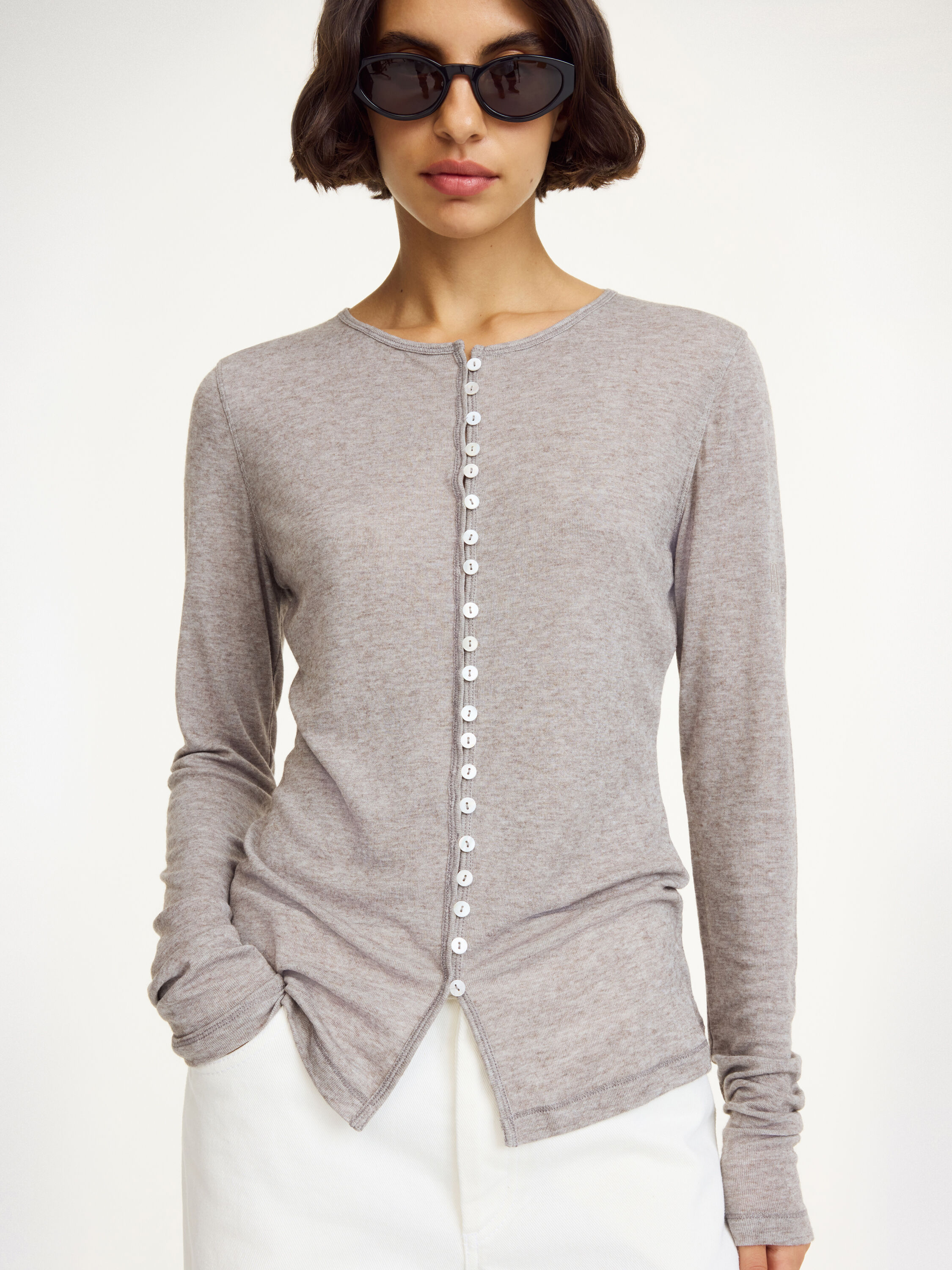 BY MALENE BIRGER CARDIGAN CIRANE TWILL BEIGE