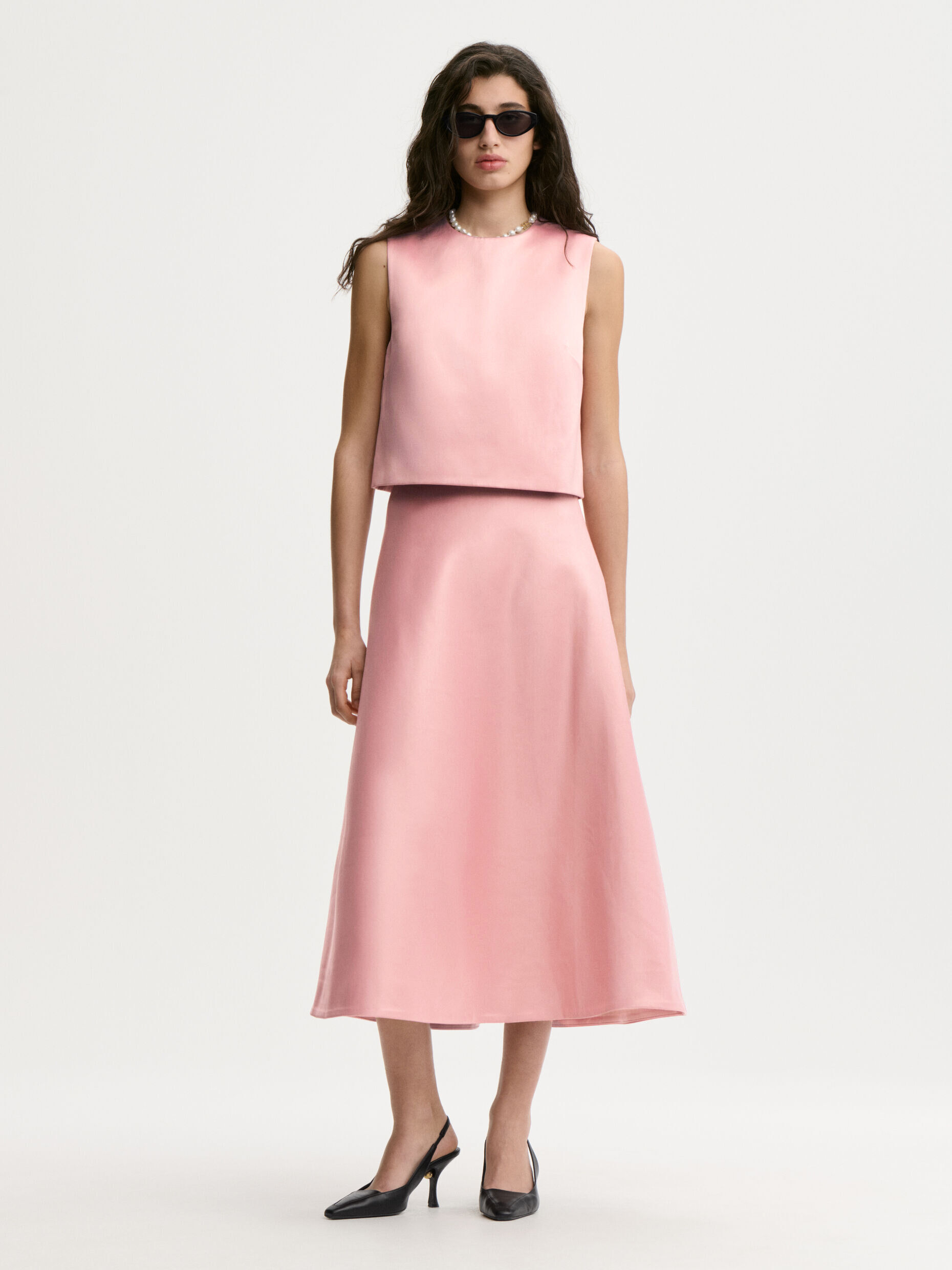 EXCLUSIVE: Giovanna satin maxi skirt