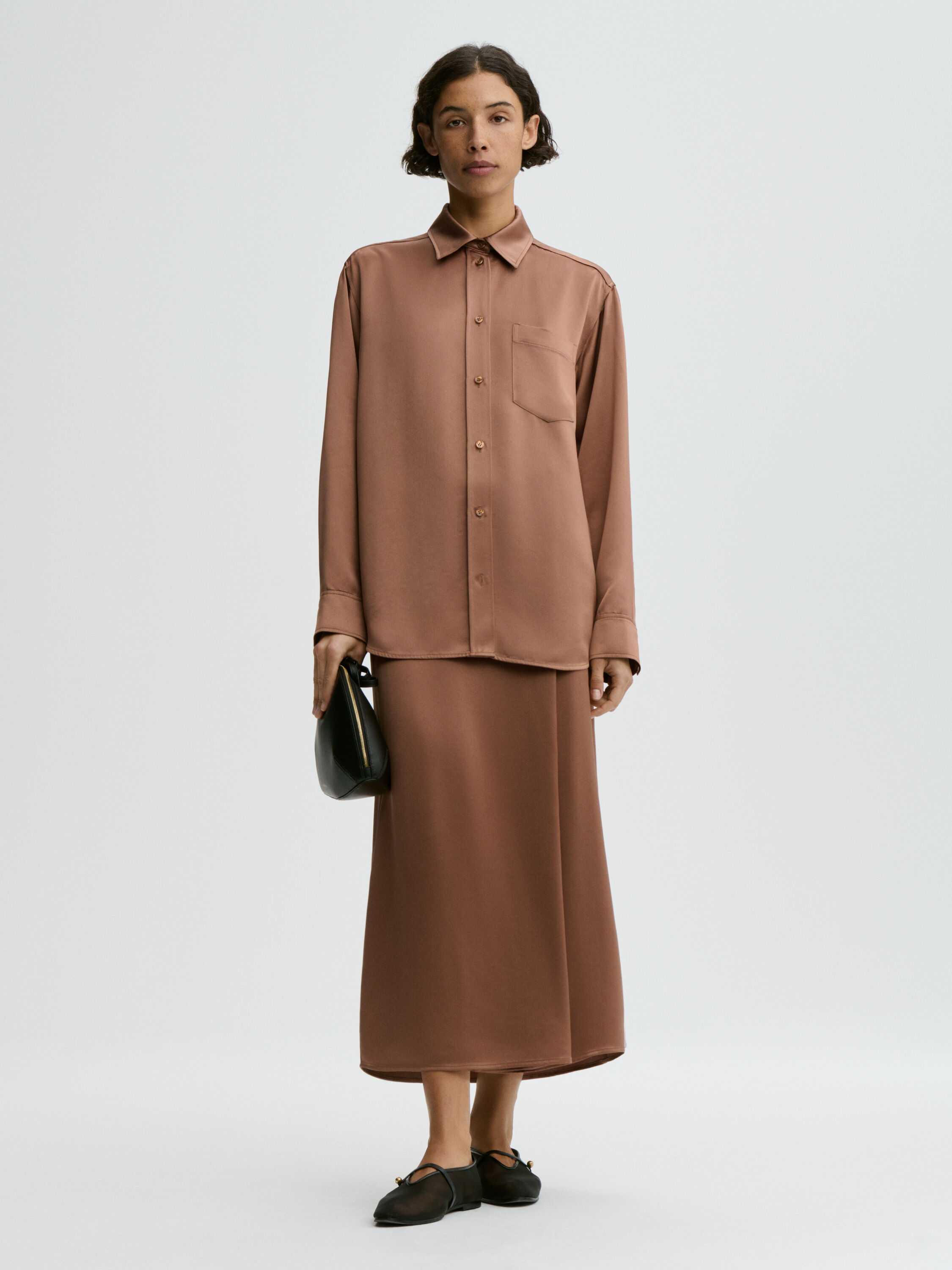 Pacia satin maxi skirt