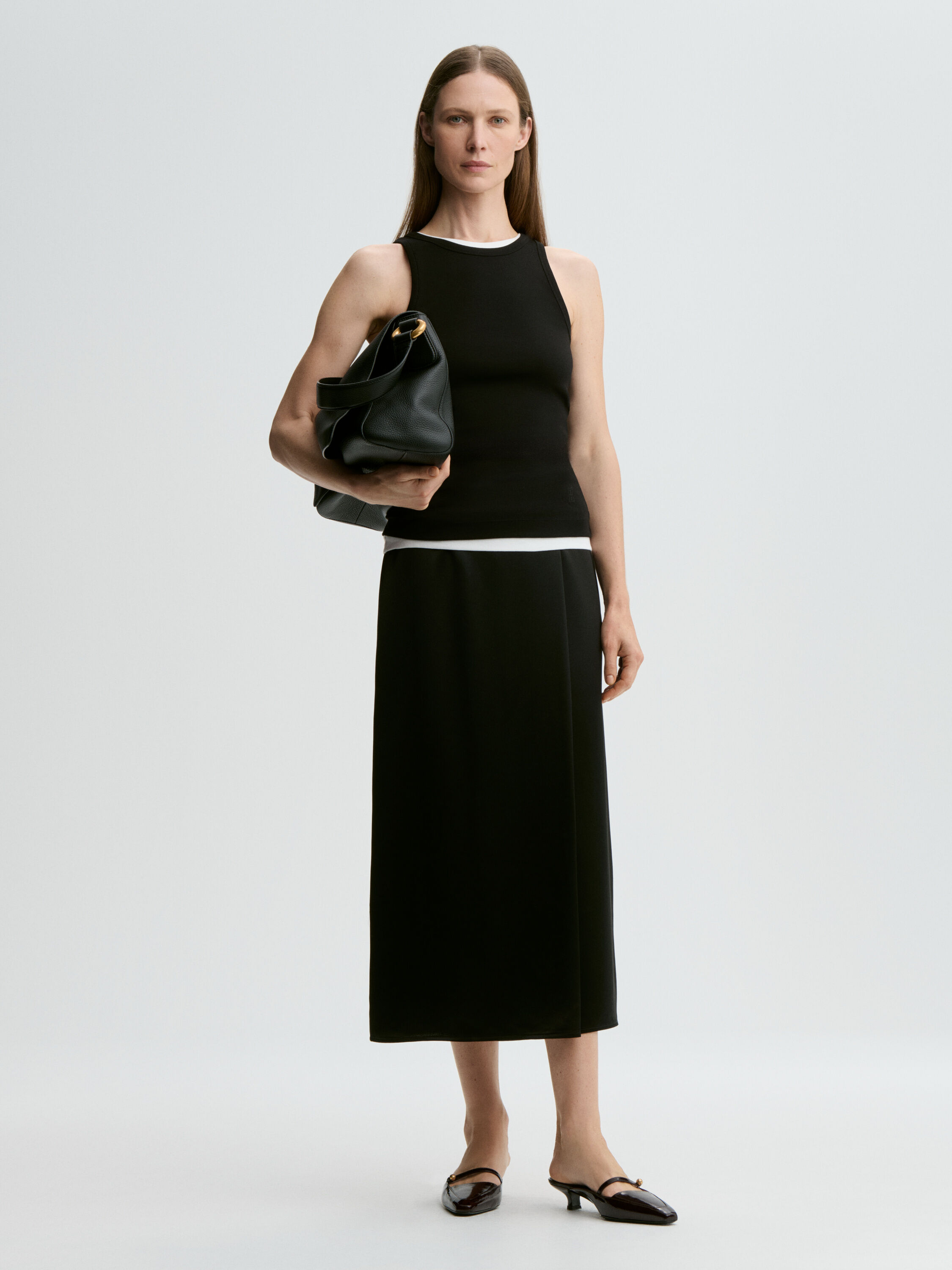 Pacia satin maxi skirt